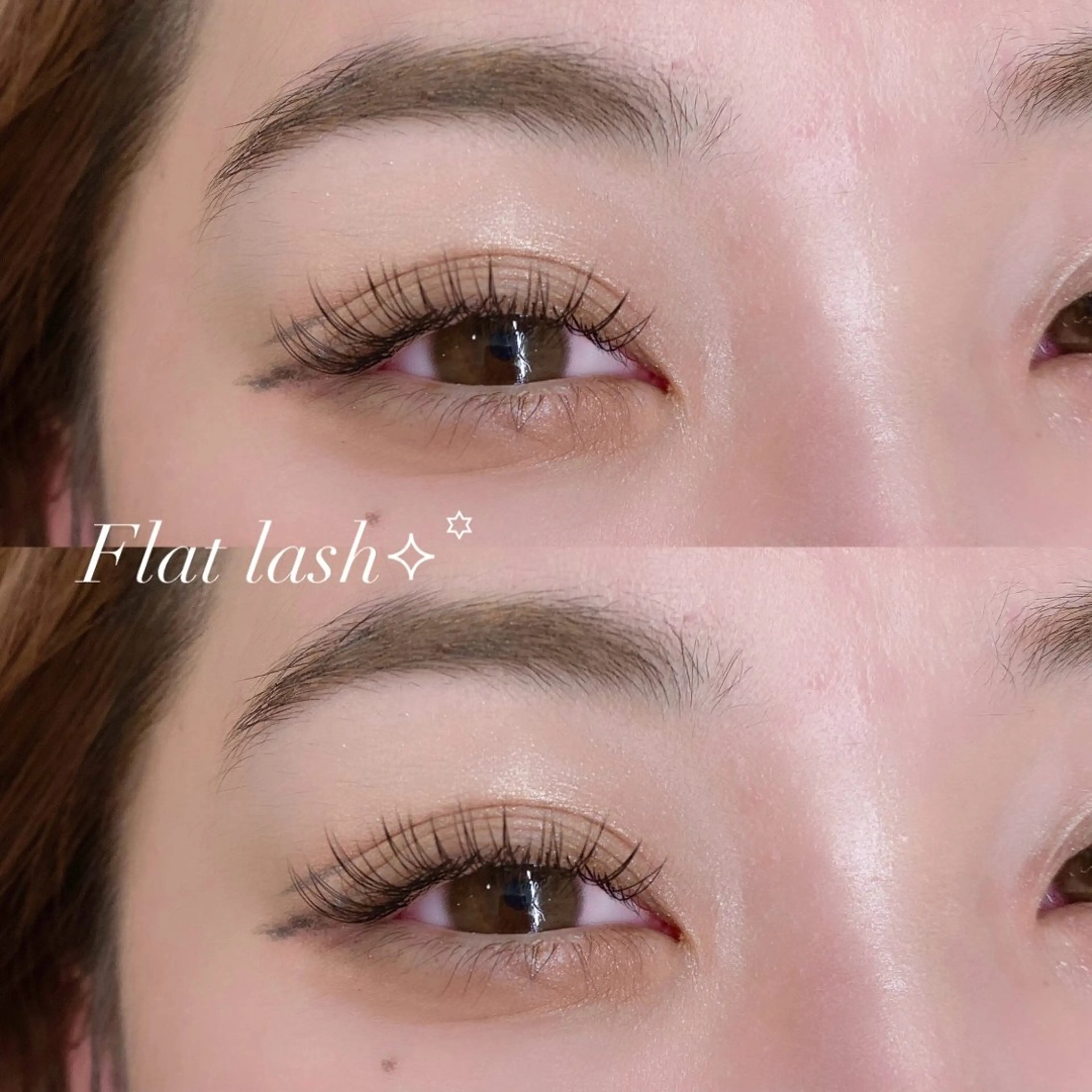 マツエク・マツパ フラットラッシュ ⋆⸜ ⟡.·のマツエク・マツパデザイン