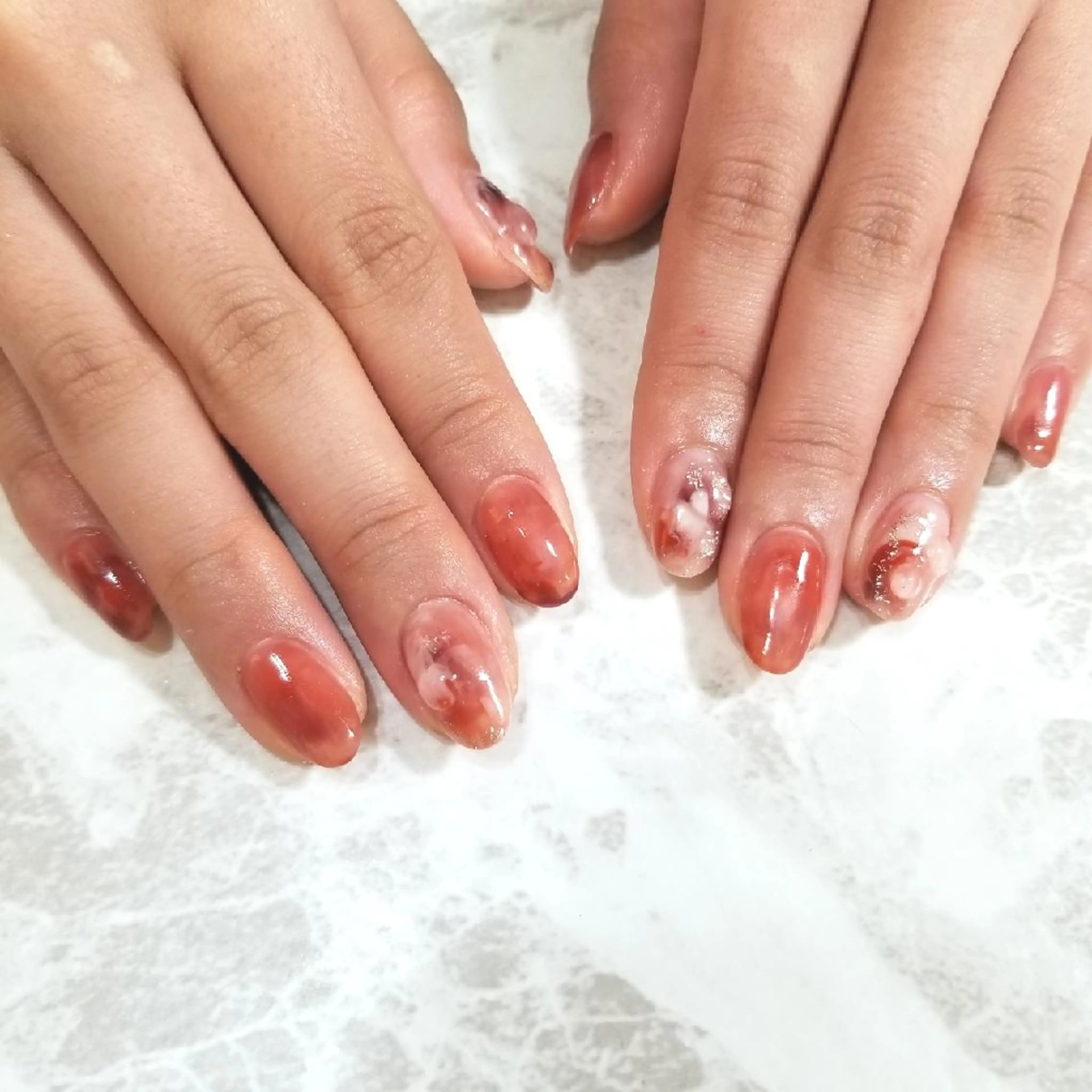 ネイル ニュアンスネイル ハンドネイル nailatelier nijiiro.所属・nijiiro🌈 サトウのネイルデザイン