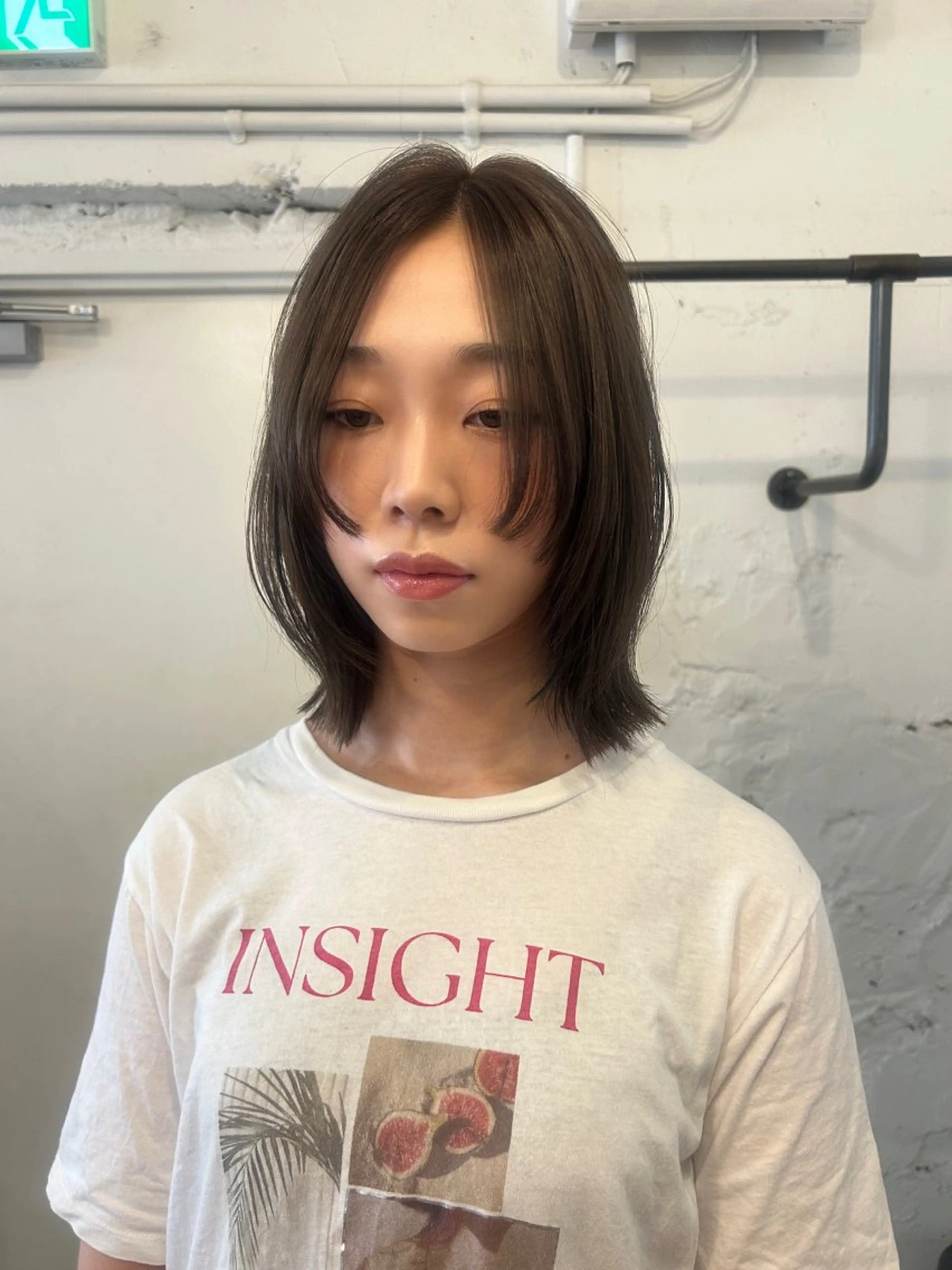 ミディアム カラー ベージュカラー ブリーチ ブリーチなしカラー オリーブベージュ レイヤーカット カット ヘアカラー トリートメント UNU【ユヌ】所属・*UNU* RICOのヘアスタイル