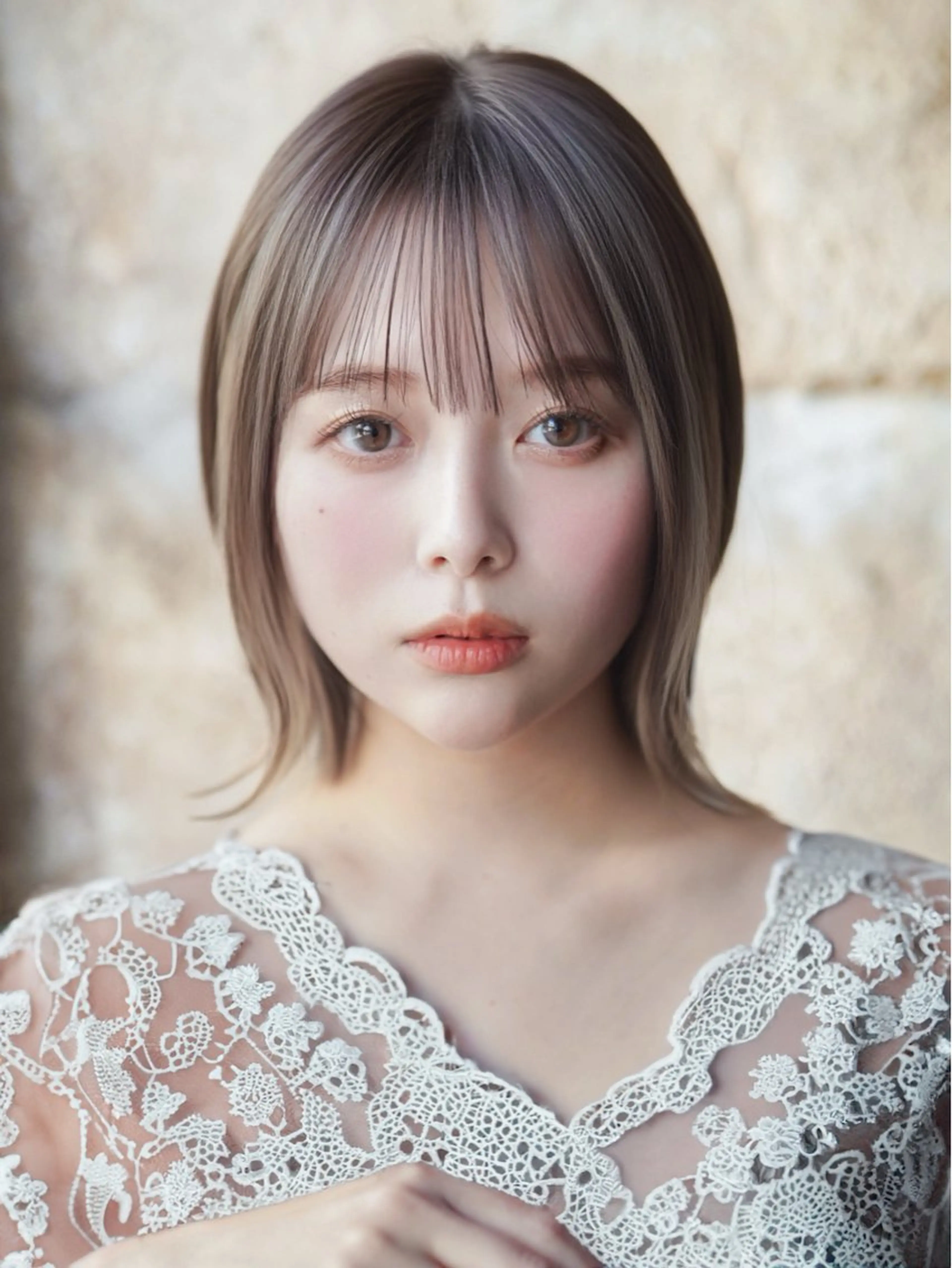 ミディアム ボブ 韓国風ヘア 外ハネヘア カット Misaki 全国4位のヘアスタイル