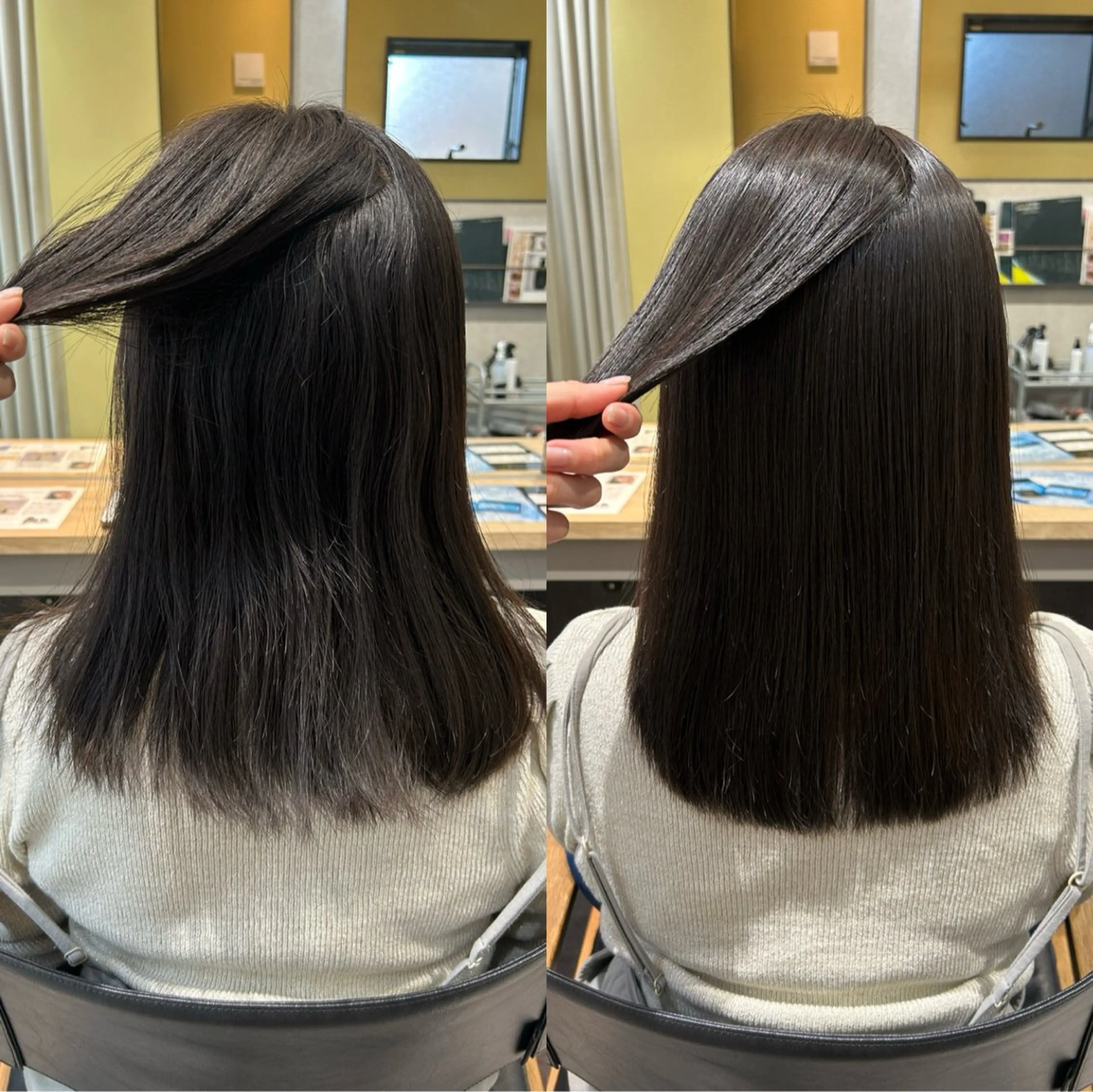 ロング パーマ ストレートパーマ カット 縮毛矯正 トリートメント hub hair レイヤー/透明感のヘアスタイル