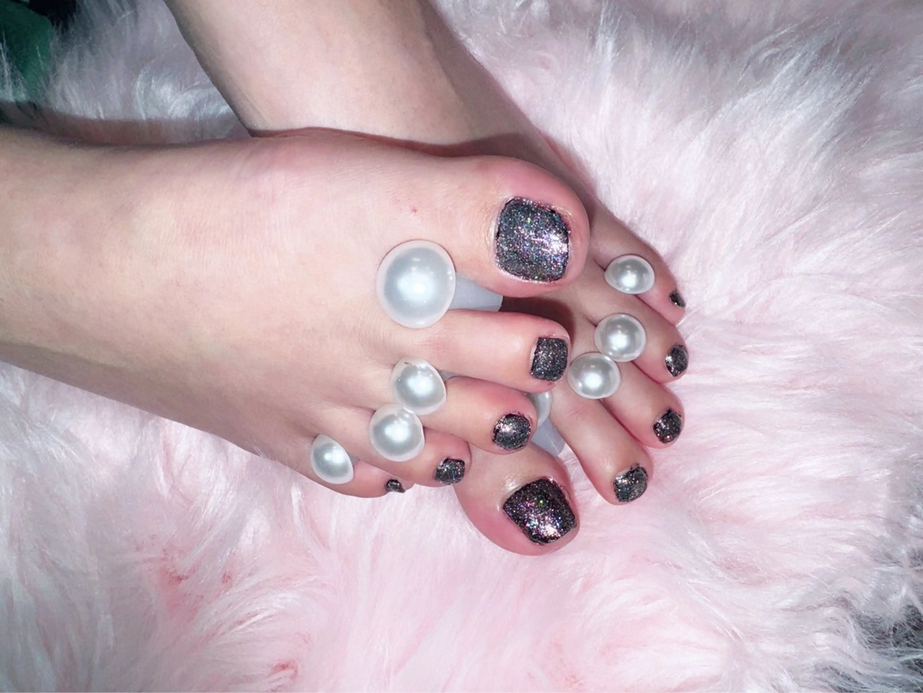 ネイル フラッシュネイル ラメ(グリッター) フットネイル クーペアセック あやののネイルデザイン