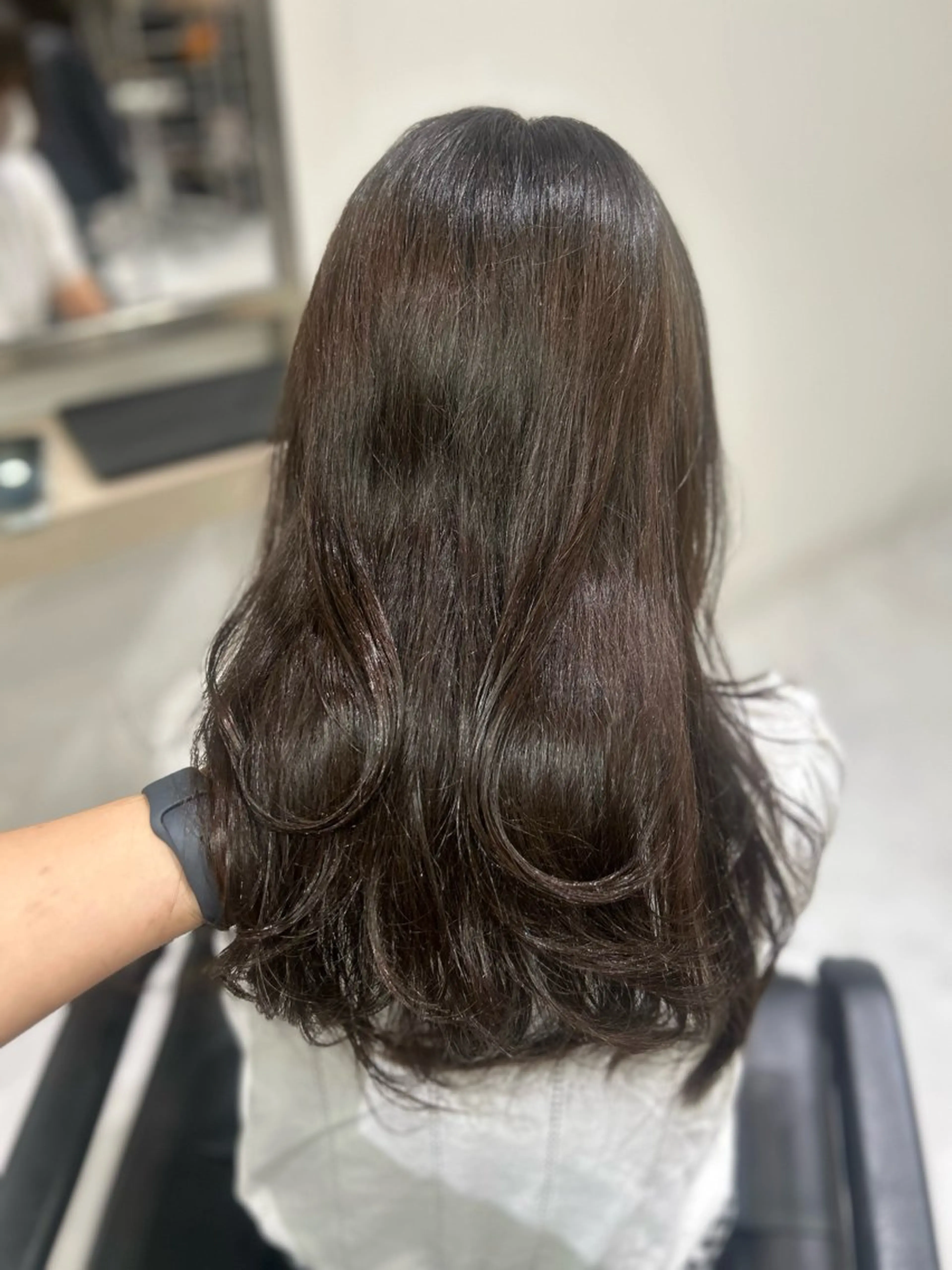 ロング カラー ヘアカラー トリートメント yuuka 🖤韓国ヘア🖤のヘアスタイル