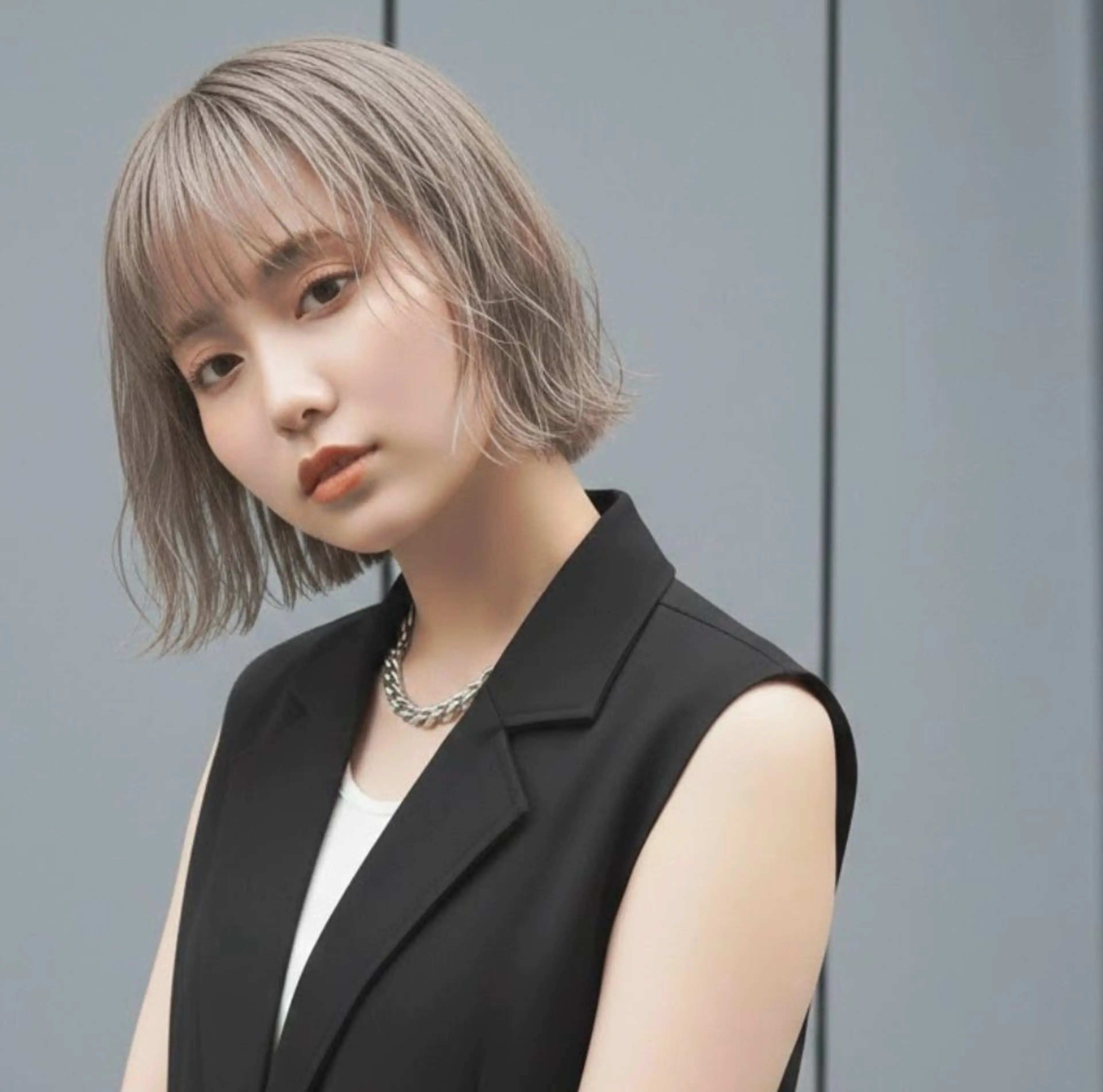 ショート アッシュ ボブ ヘアカラー 池袋/レイヤーカット /ブリーチ/YUTAのヘアスタイル