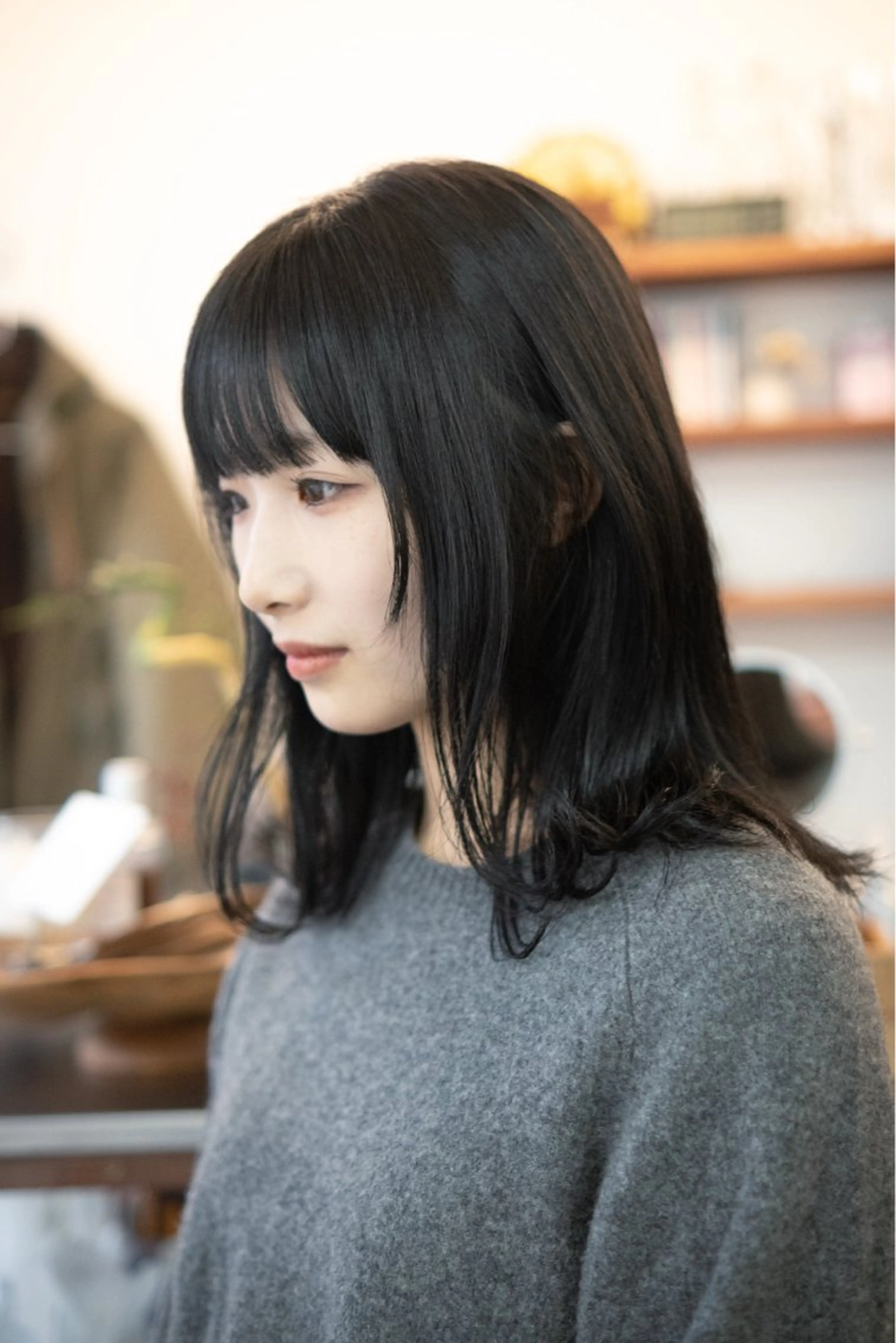 ミディアム ヘアカラー トリートメント ちばた/レイヤー 似合わせ/大阪中津のヘアスタイル