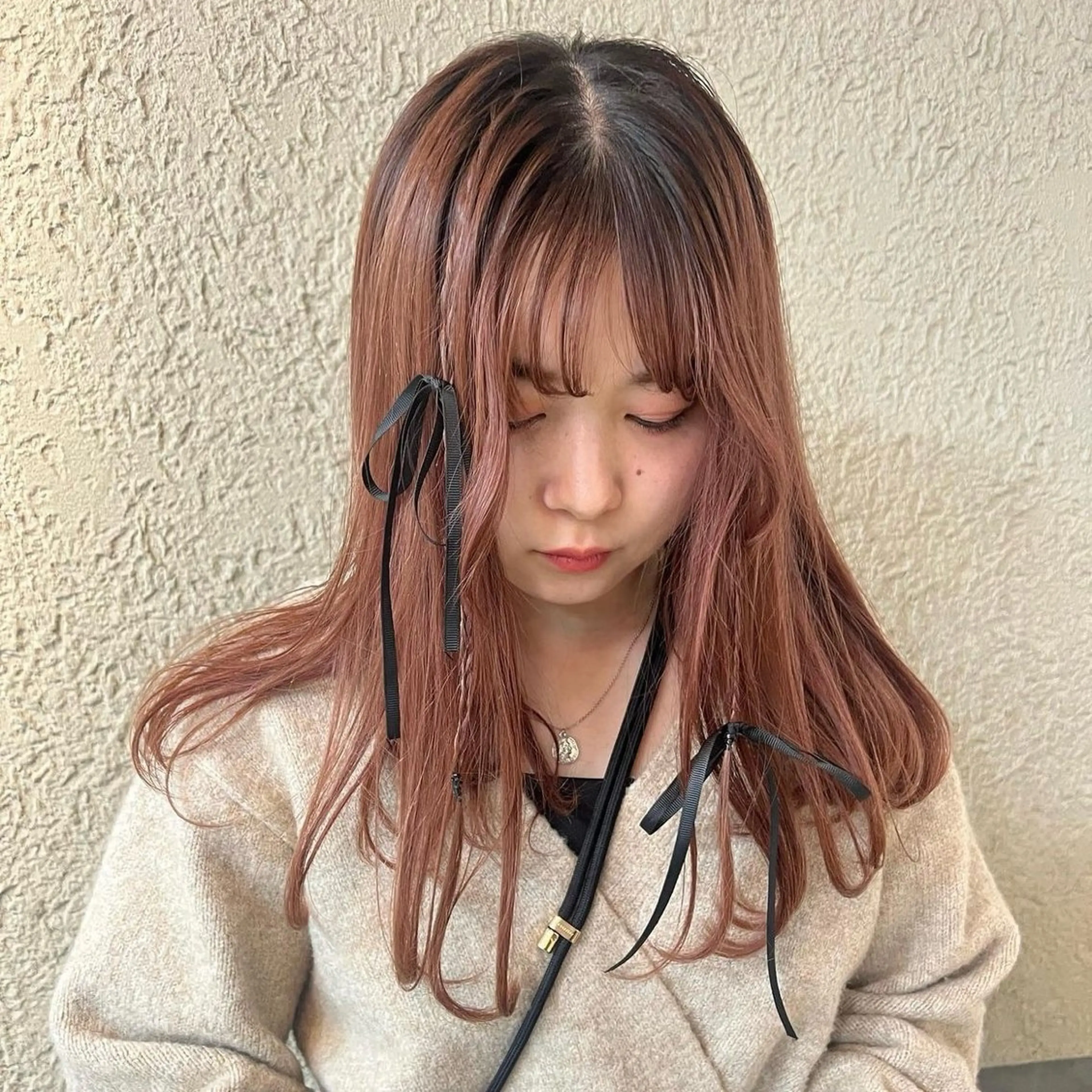 ヘアアレンジ センターパート/ 暖色カラーayuのヘアスタイル