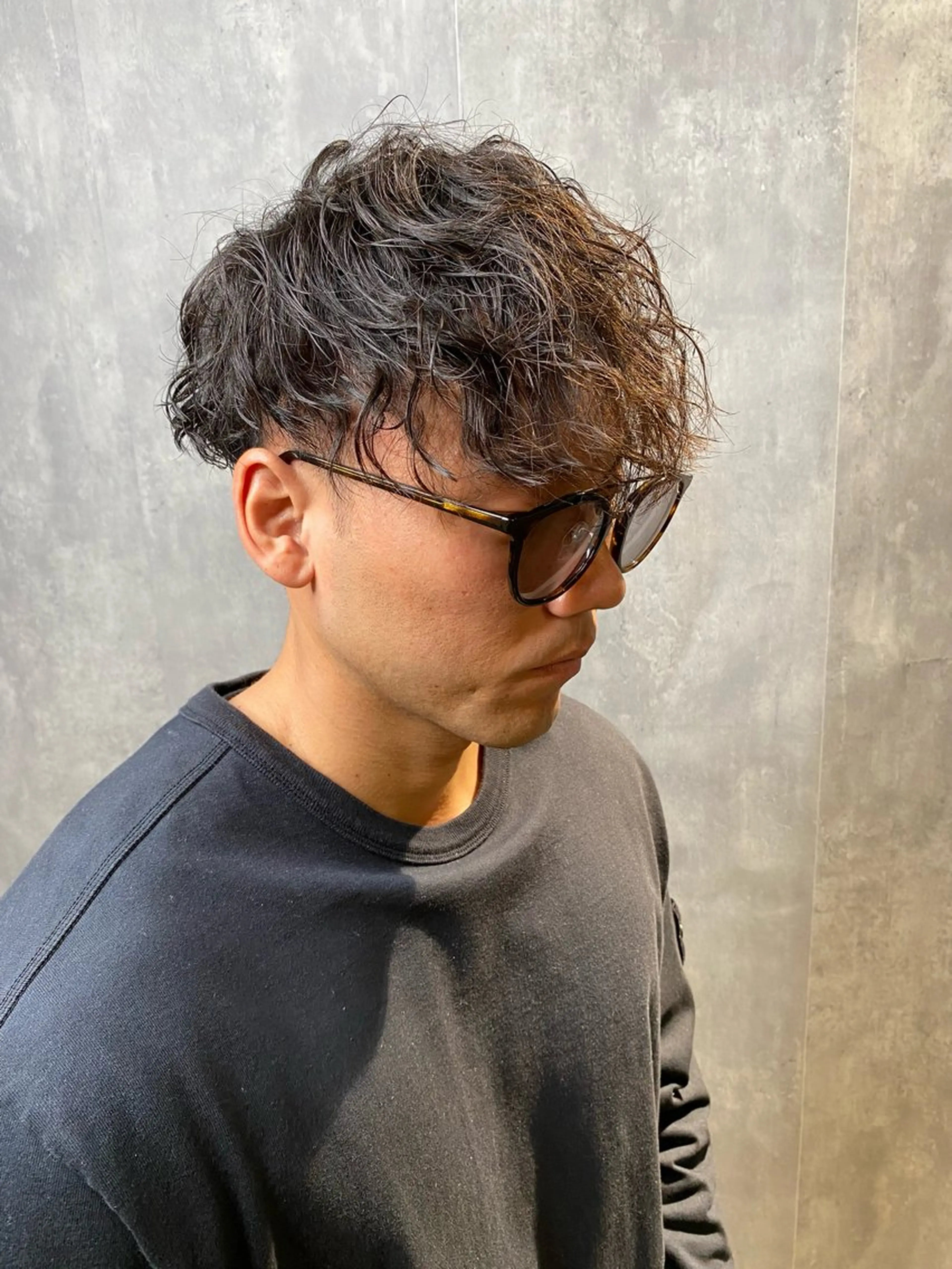 ショート パーマ メンズ メンズパーマ ツイストスパイラルパーマ 波巻きパーマ スパイラルパーマ メンズパーマ 特化/中川拓也のヘアスタイル