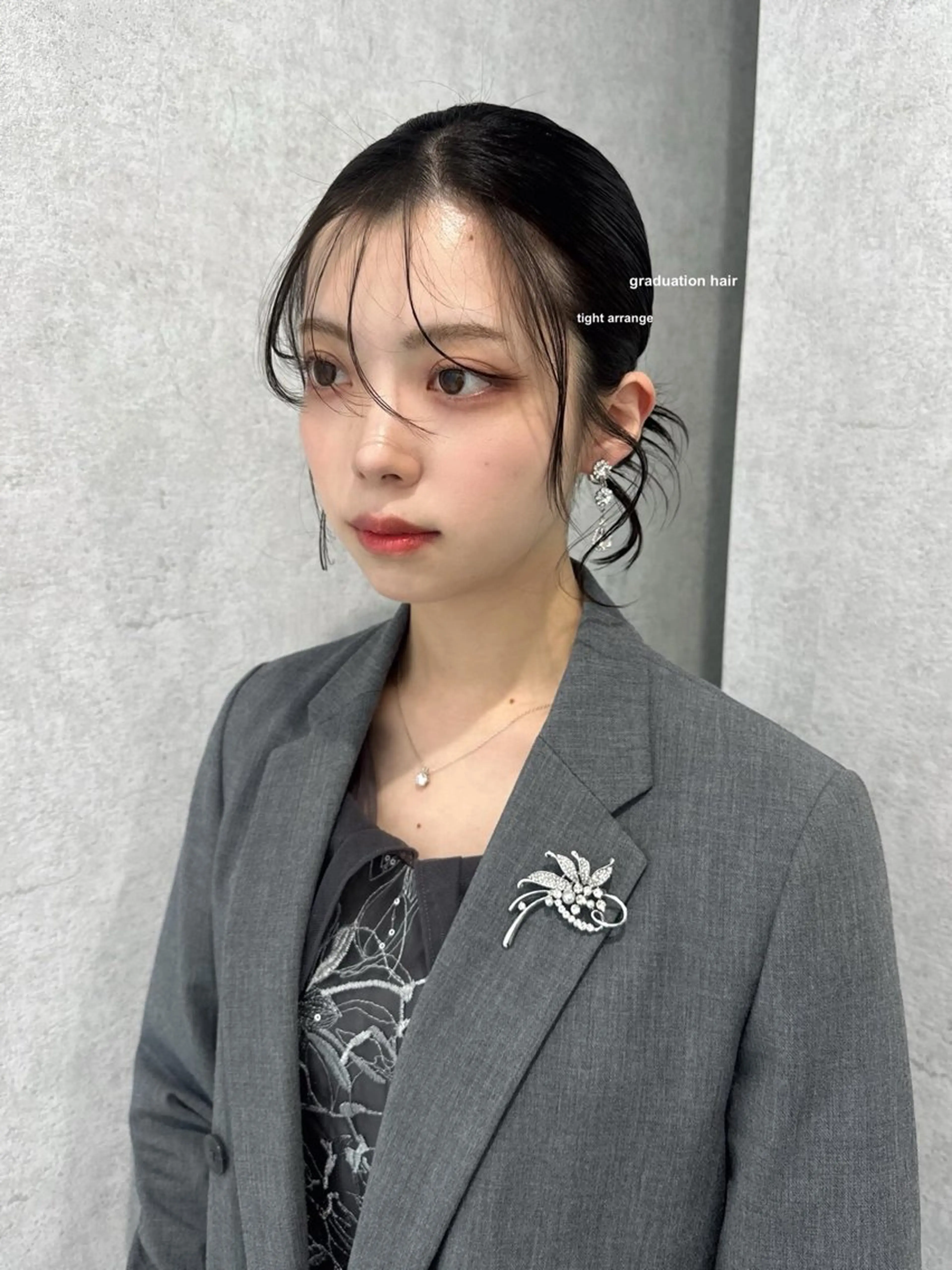 セミロング ヘアアレンジ ヘアセット v-lab studio所属・韓国レイヤーカット/ 艶カラー/ noaのヘアスタイル