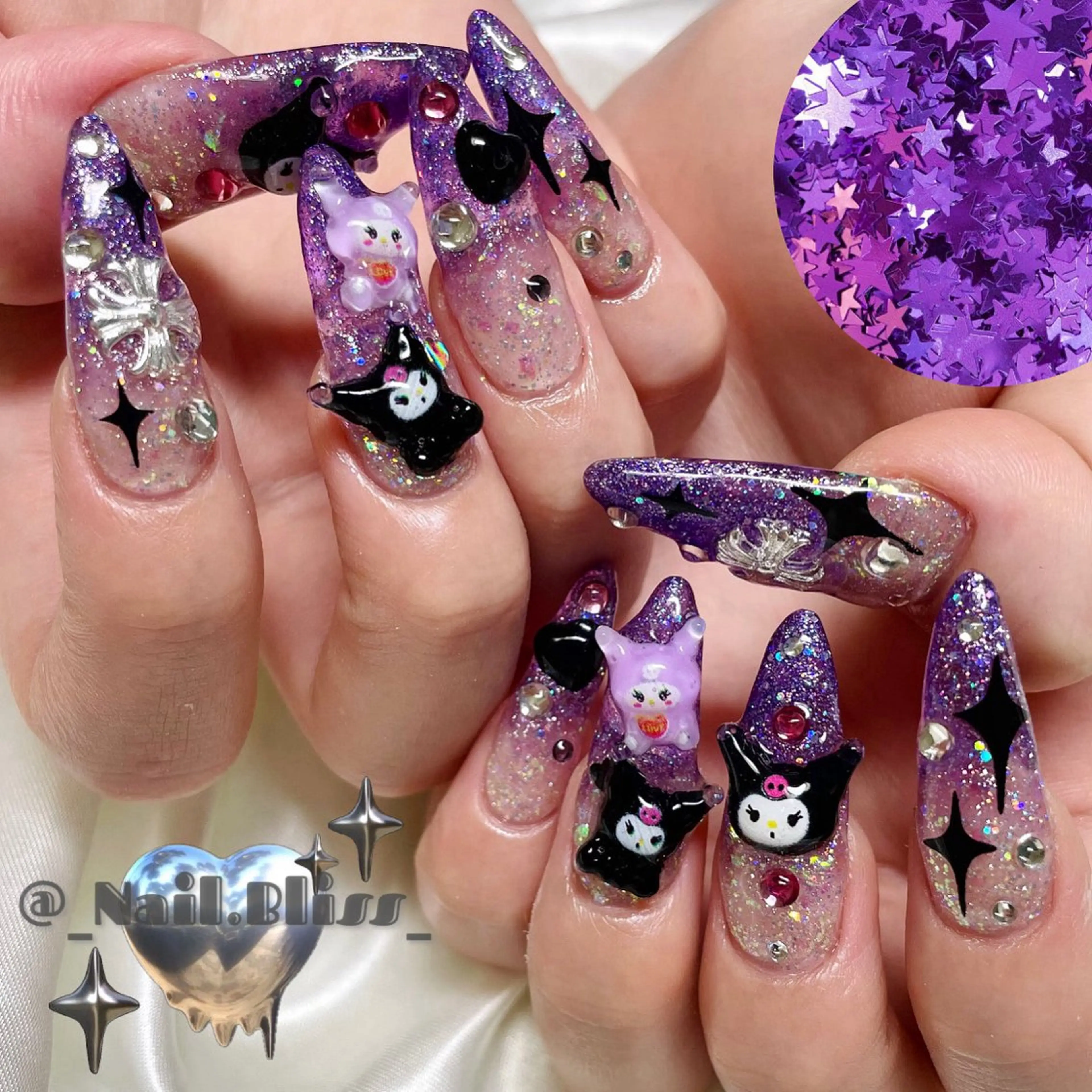 ネイル ラメ(グリッター) ラメグラデーション ハンドネイル NAIL BLISSのネイルデザイン