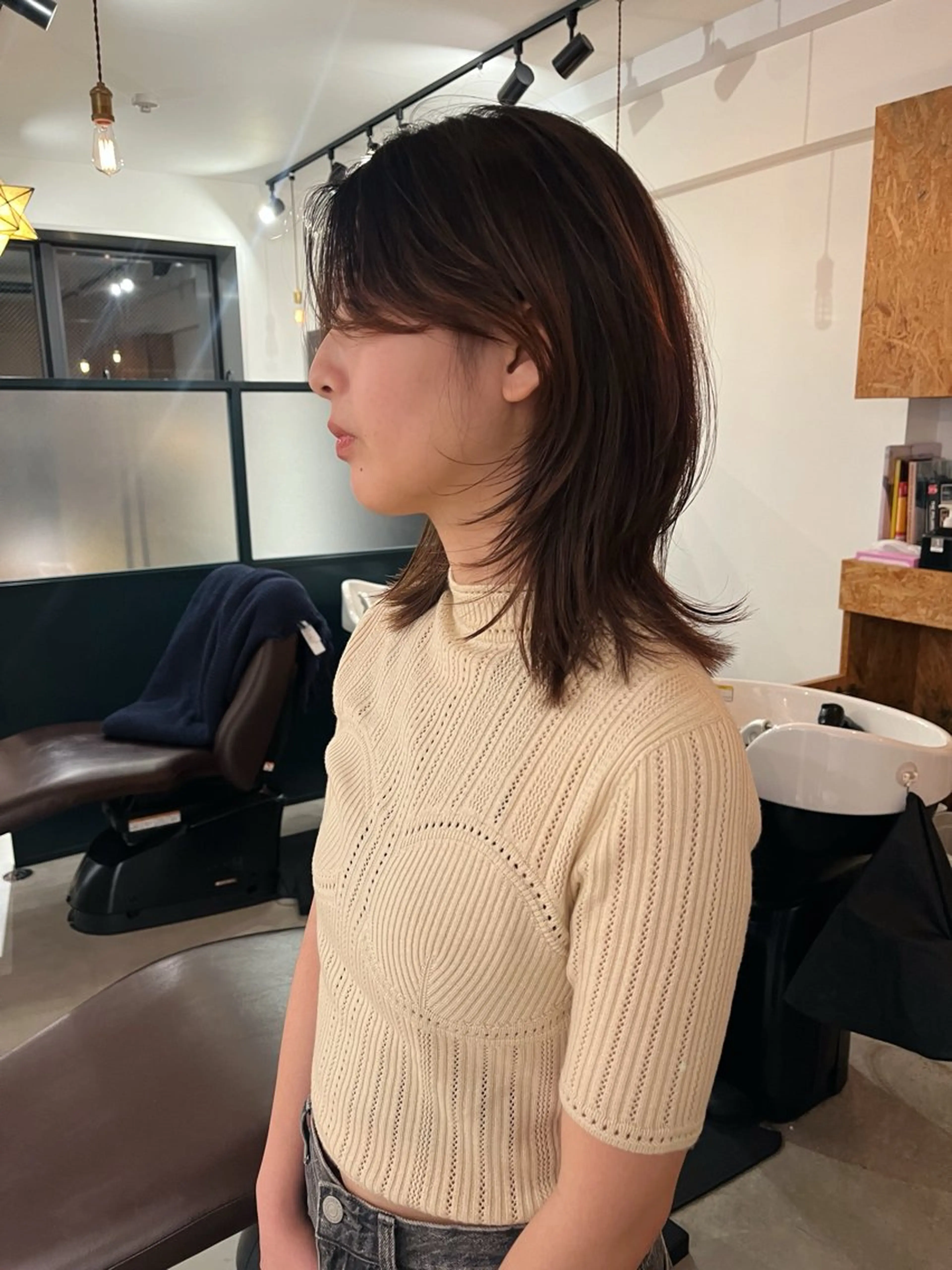 ミディアム 暖色/パーマ 🌼クニトウメイのヘアスタイル