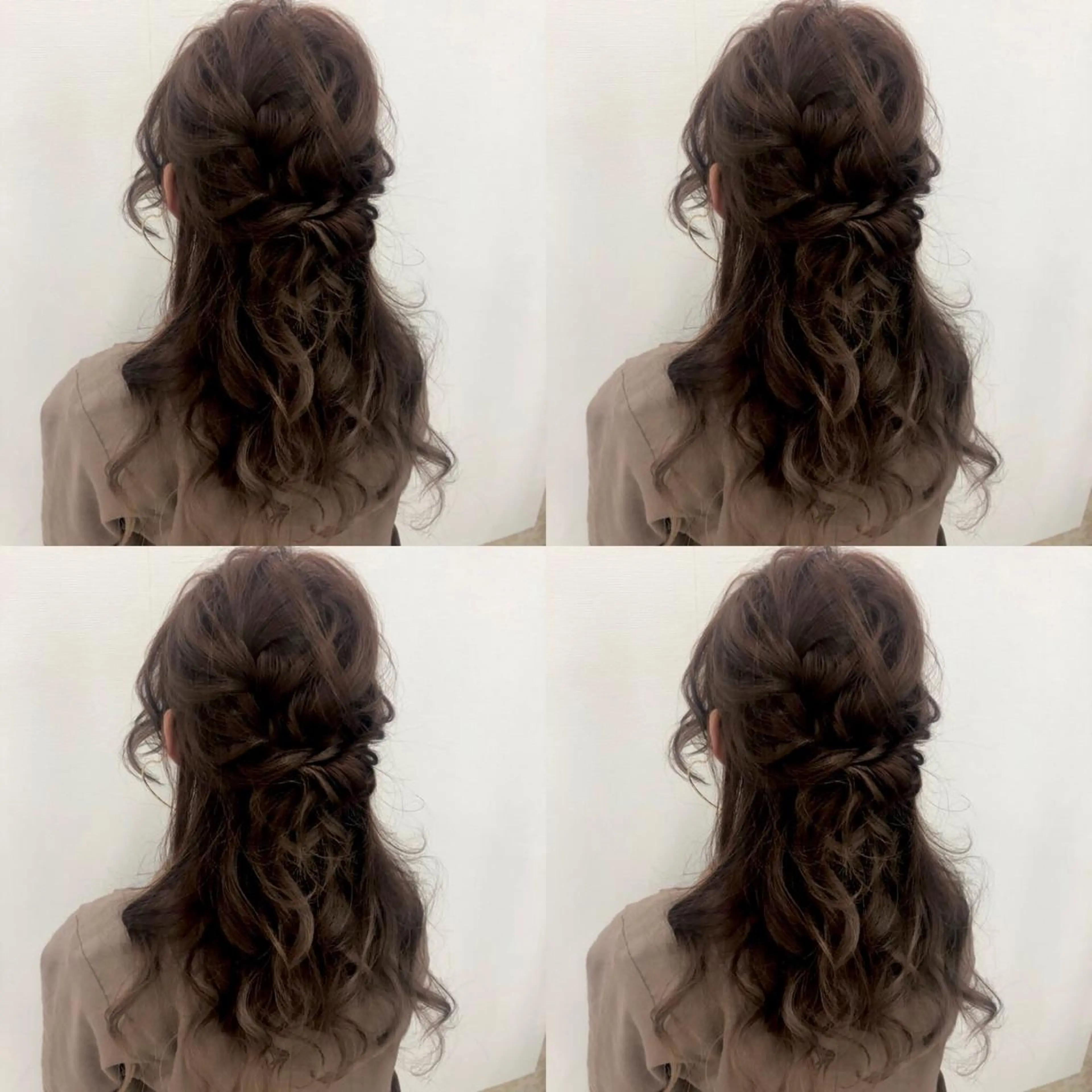 セミロング ヘアアレンジ ハーフアップ ヘアセット 🌷MAYU 🌷のヘアスタイル