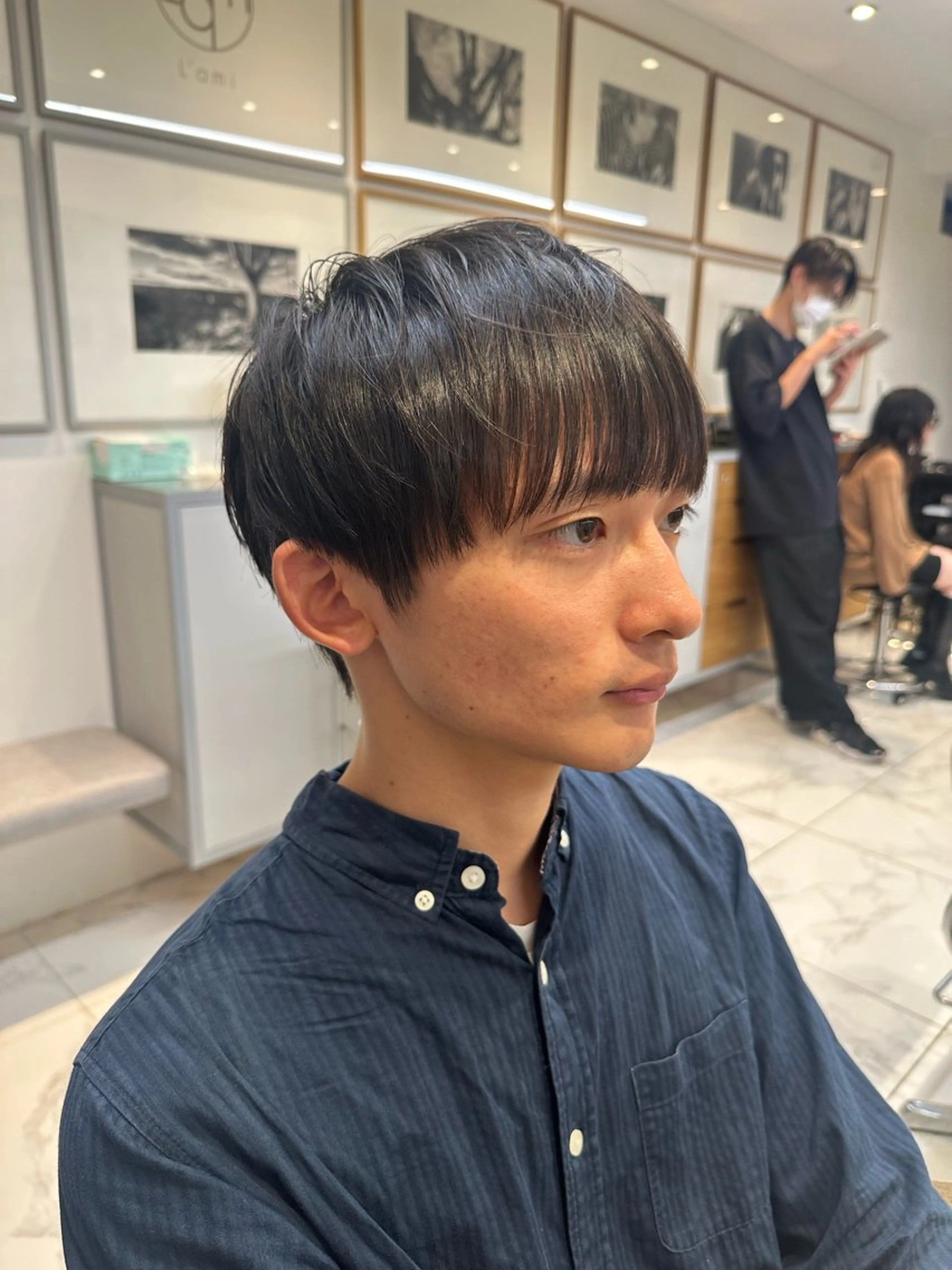 メンズ マッシュ 刈り上げ レイヤー小顔ショート 吉田ジョウのヘアスタイル