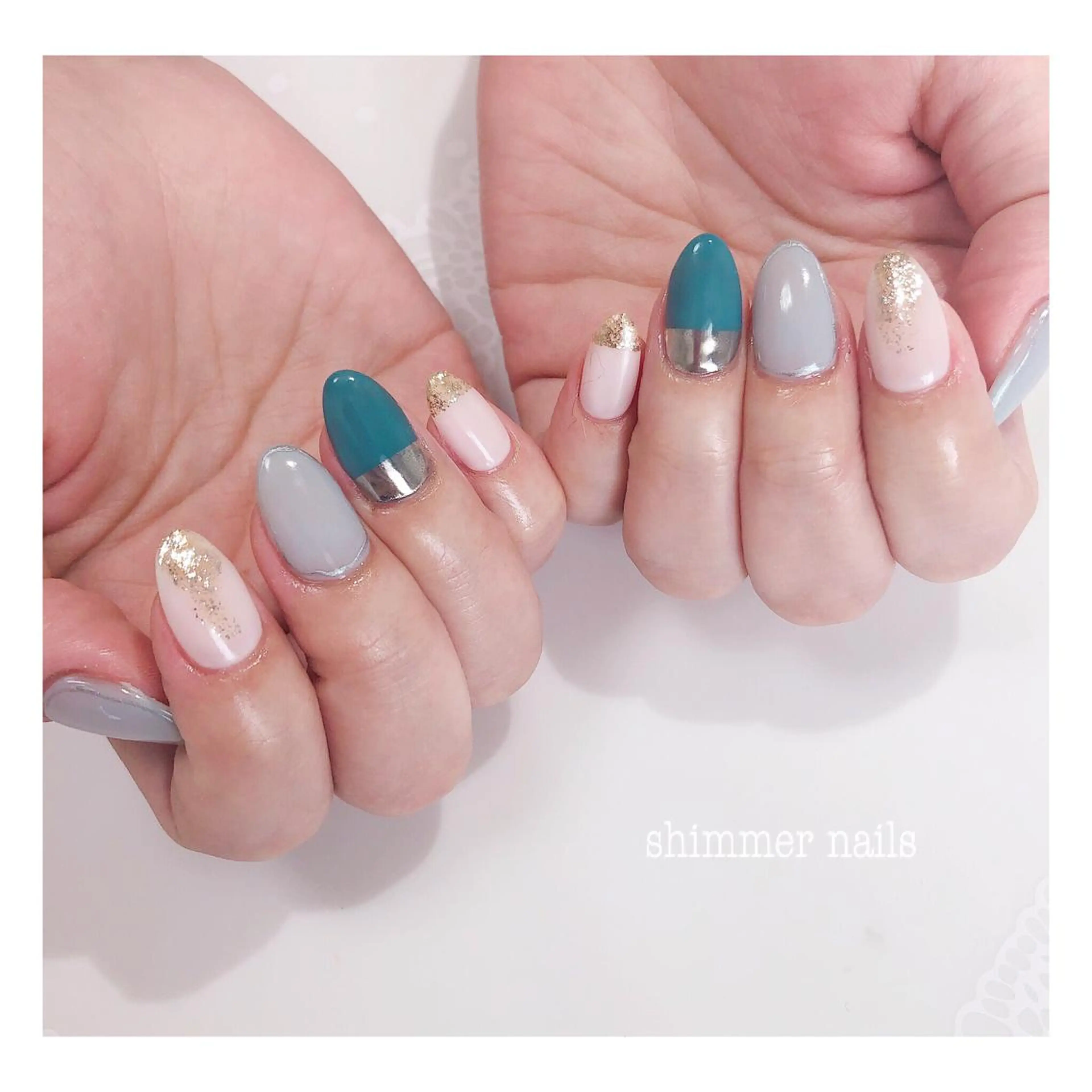 ネイル アートネイル フットネイル shimmer nailsのネイルデザイン