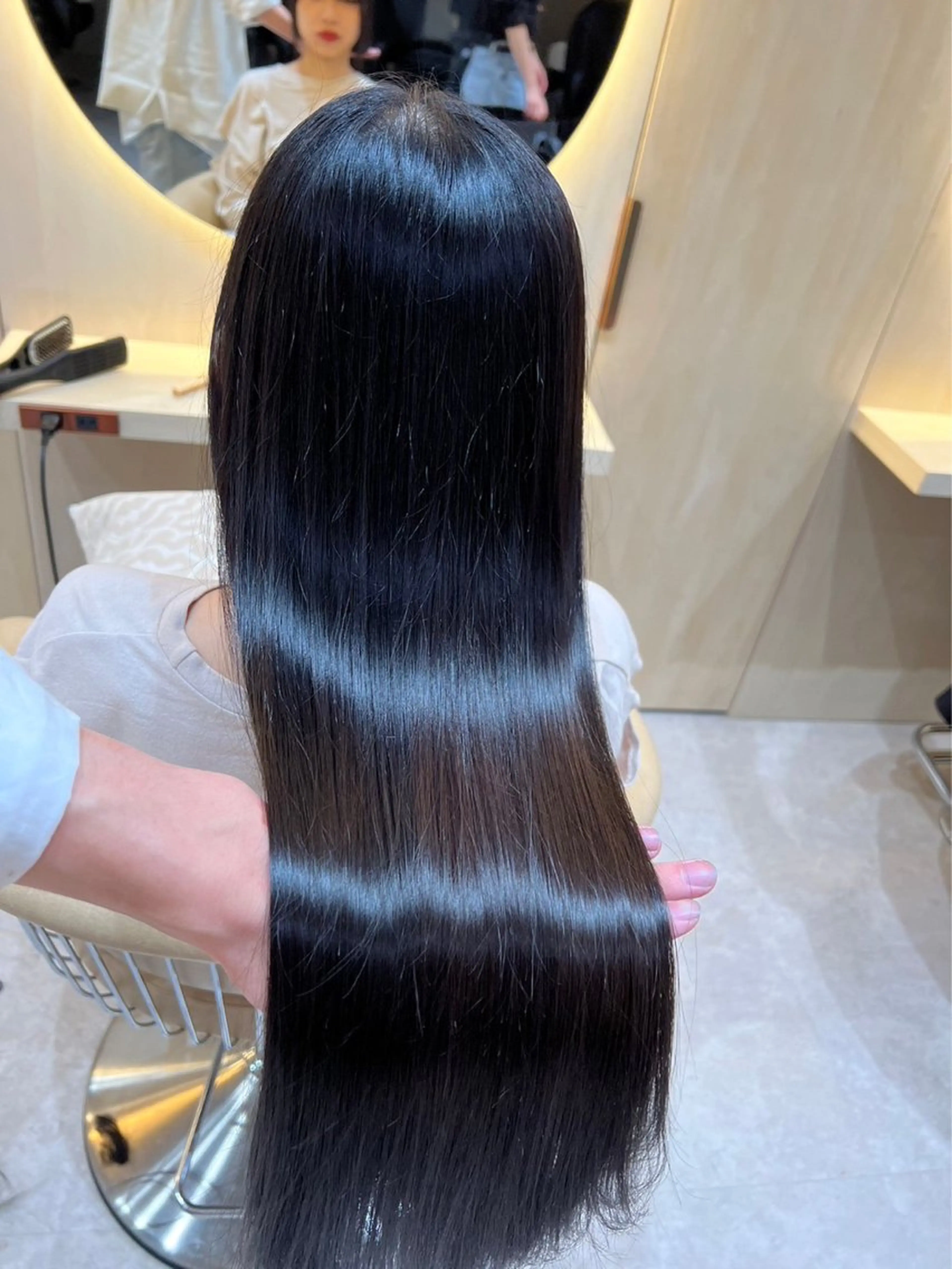 ロング カット ヘアカラー トリートメント ❤️ブリーチなし💚 ダブルカラー平野実花のヘアスタイル