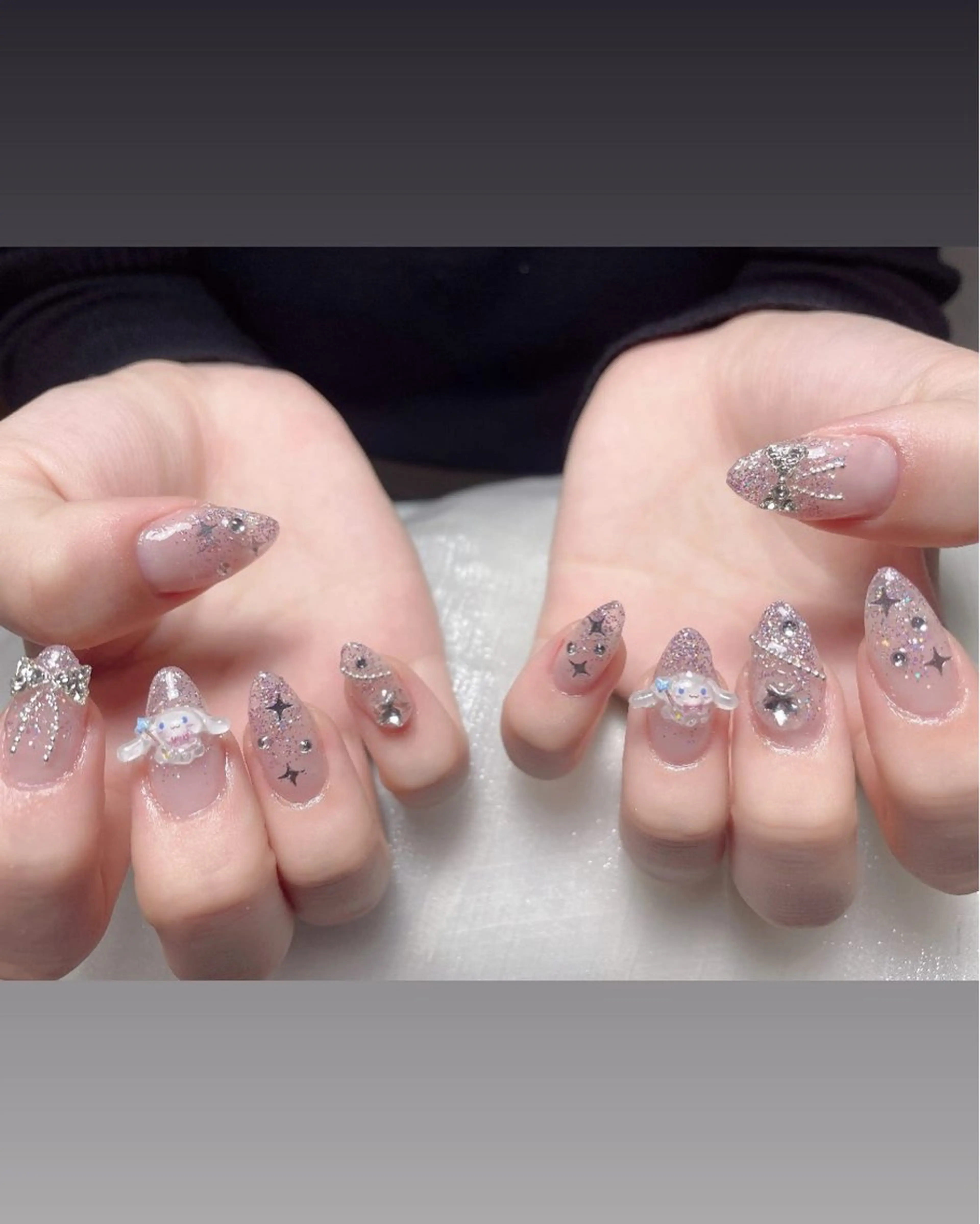 10本長出し♥オフ別+（ワンカラー or ラ★ ＊2色までOK） +パーツ無制限付け放題の写真