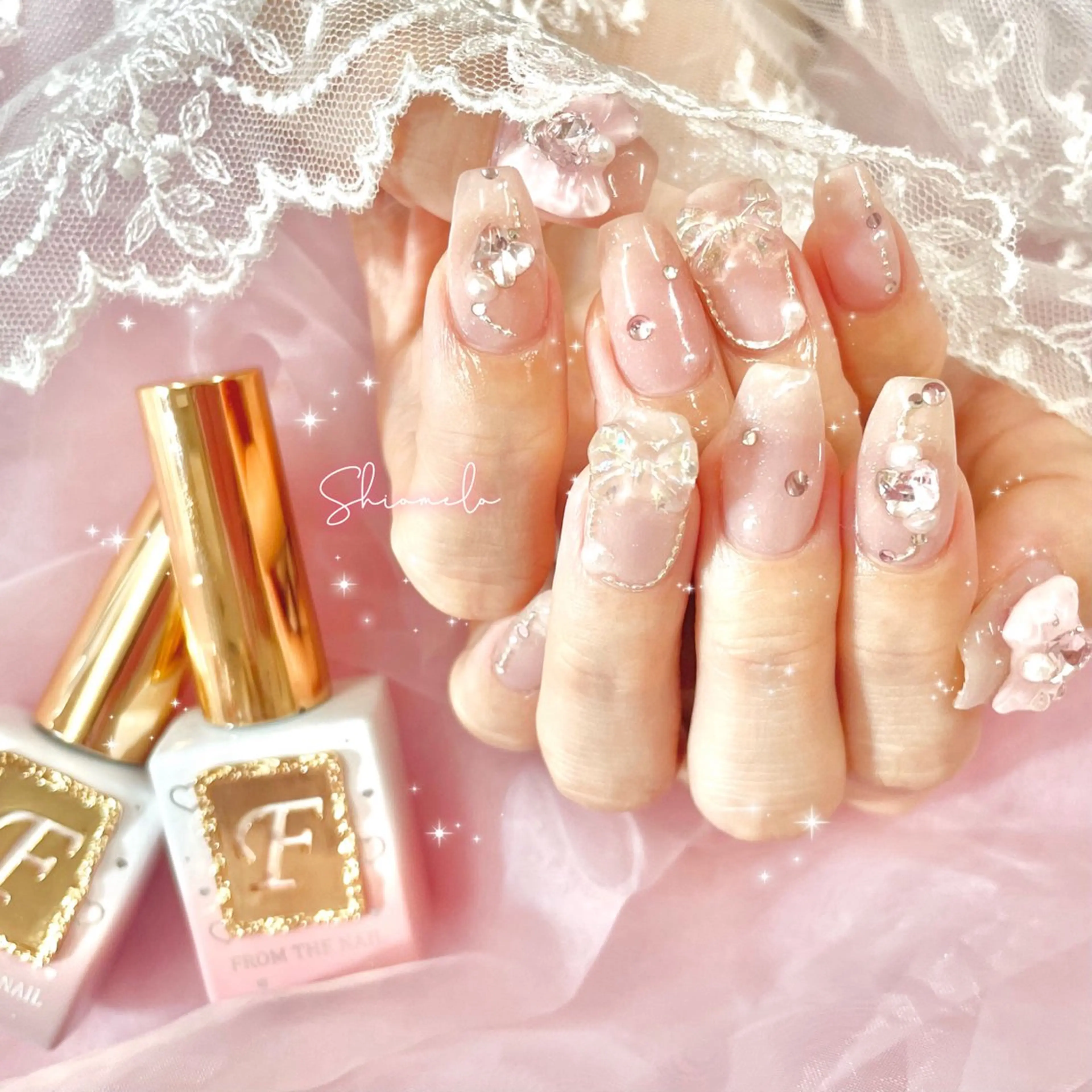 ネイル ガーリー 韓国ネイル Maison de l'Angeのネイルデザイン