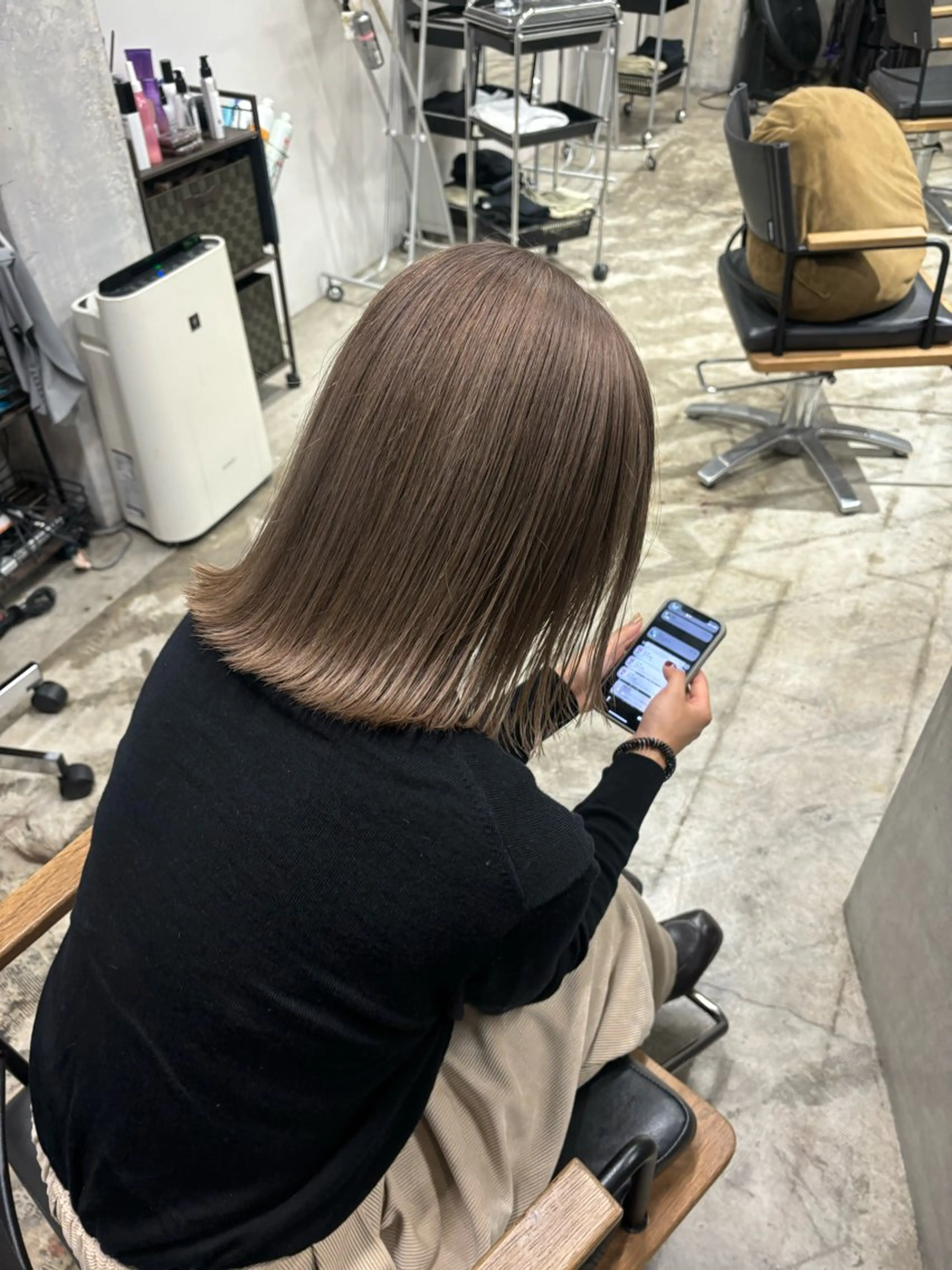 ミディアム カラー 山本 彩美香のヘアスタイル