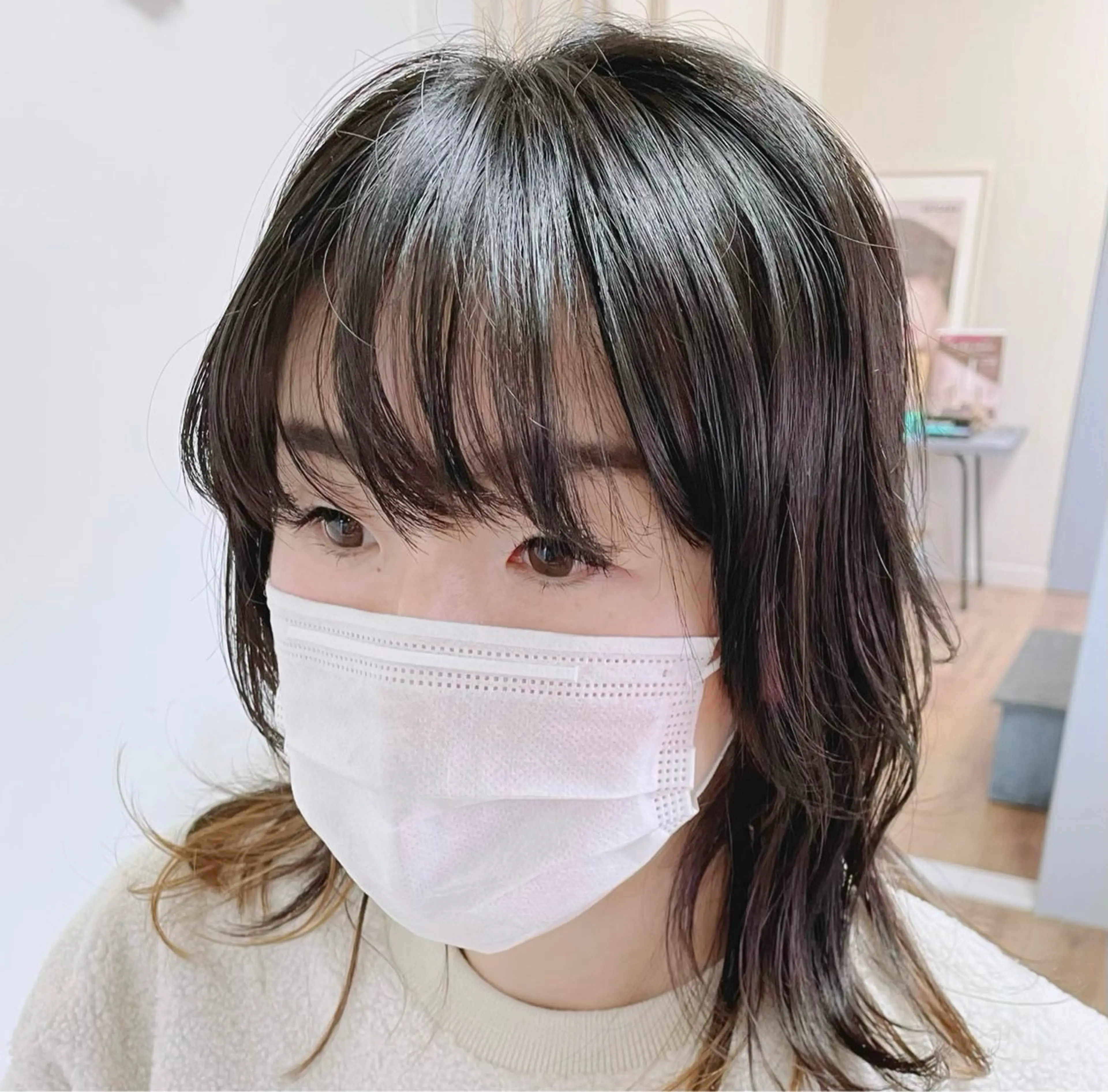 前髪カットの写真