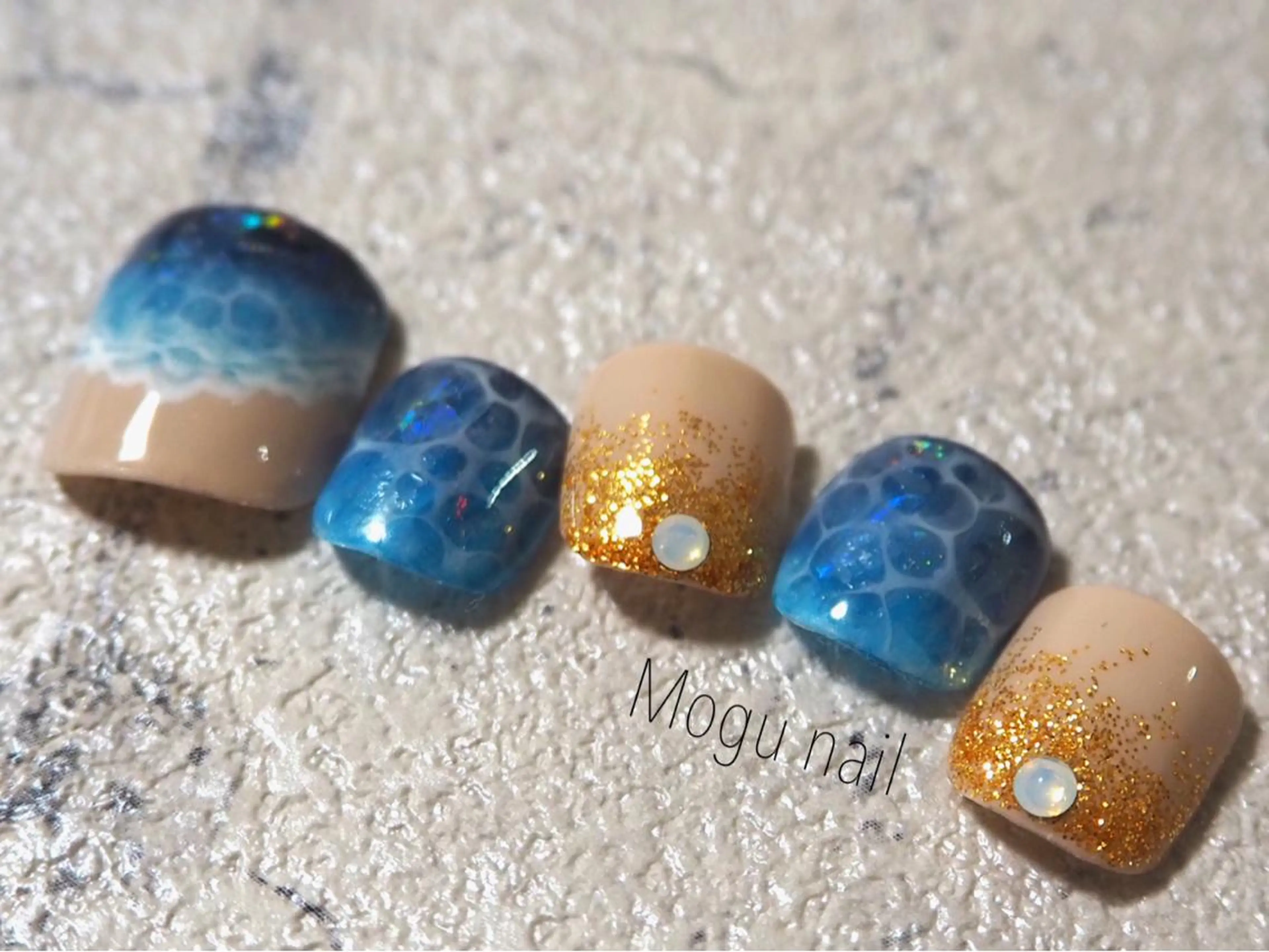 ネイル フットネイル 夏ネイル Mogu nail 二子玉川のネイルデザイン