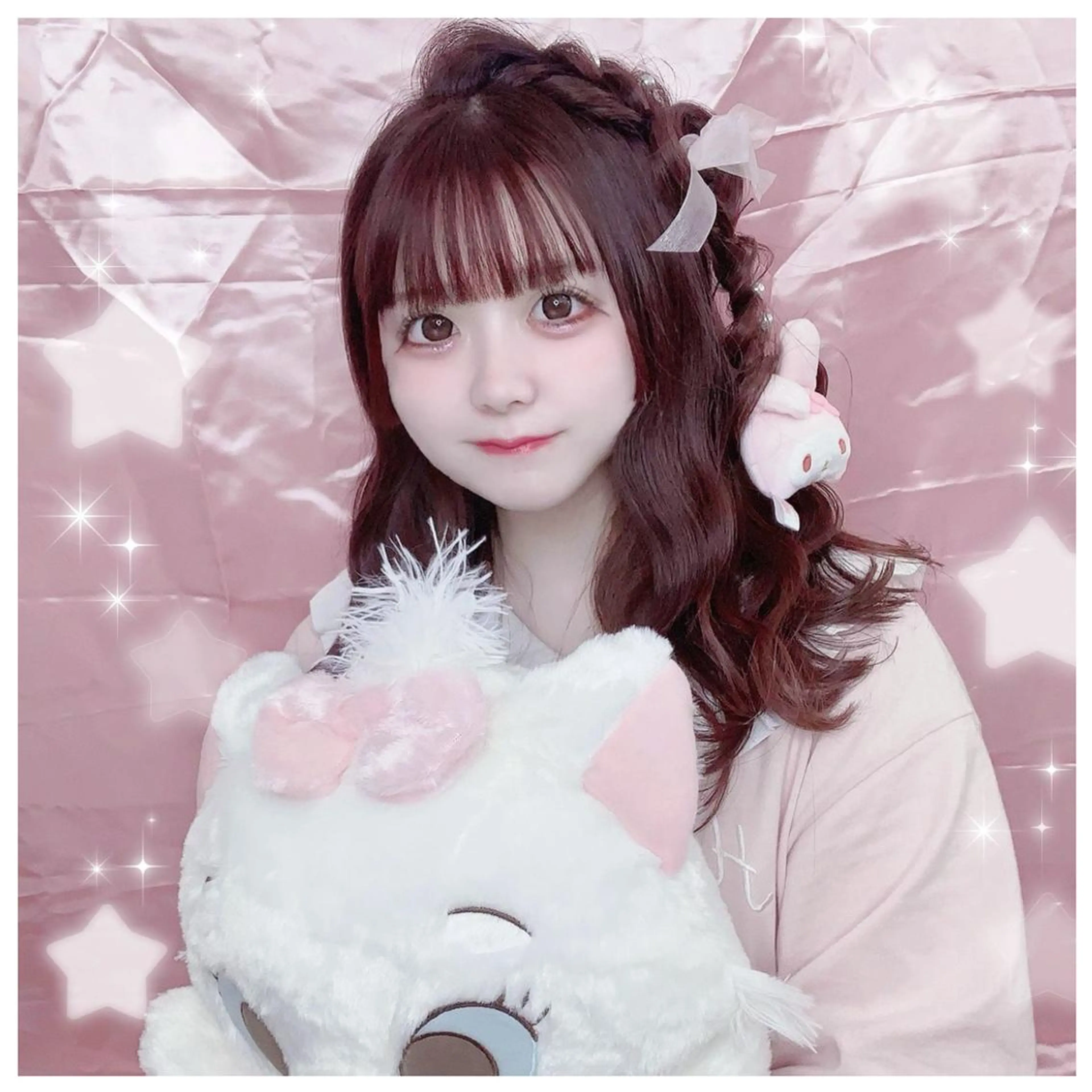 セミロング ヘアアレンジ 結婚式・ブライダル シールエクステ エクステ ハイライト 髪質改善 セキグチ💞 lilaのマツエク・マツパデザイン