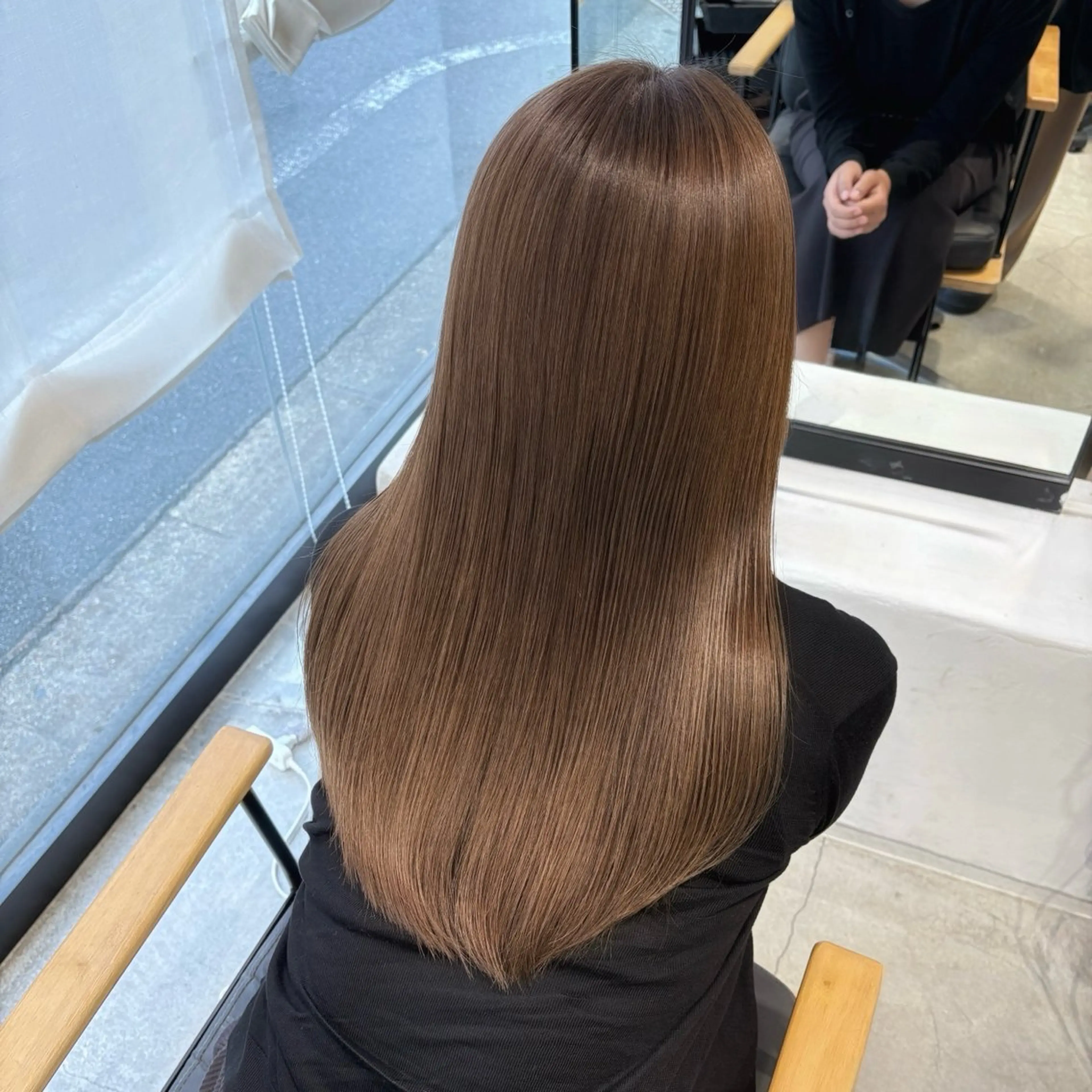 ロング カット ヘアカラー トリートメント ながい りなのヘアスタイル