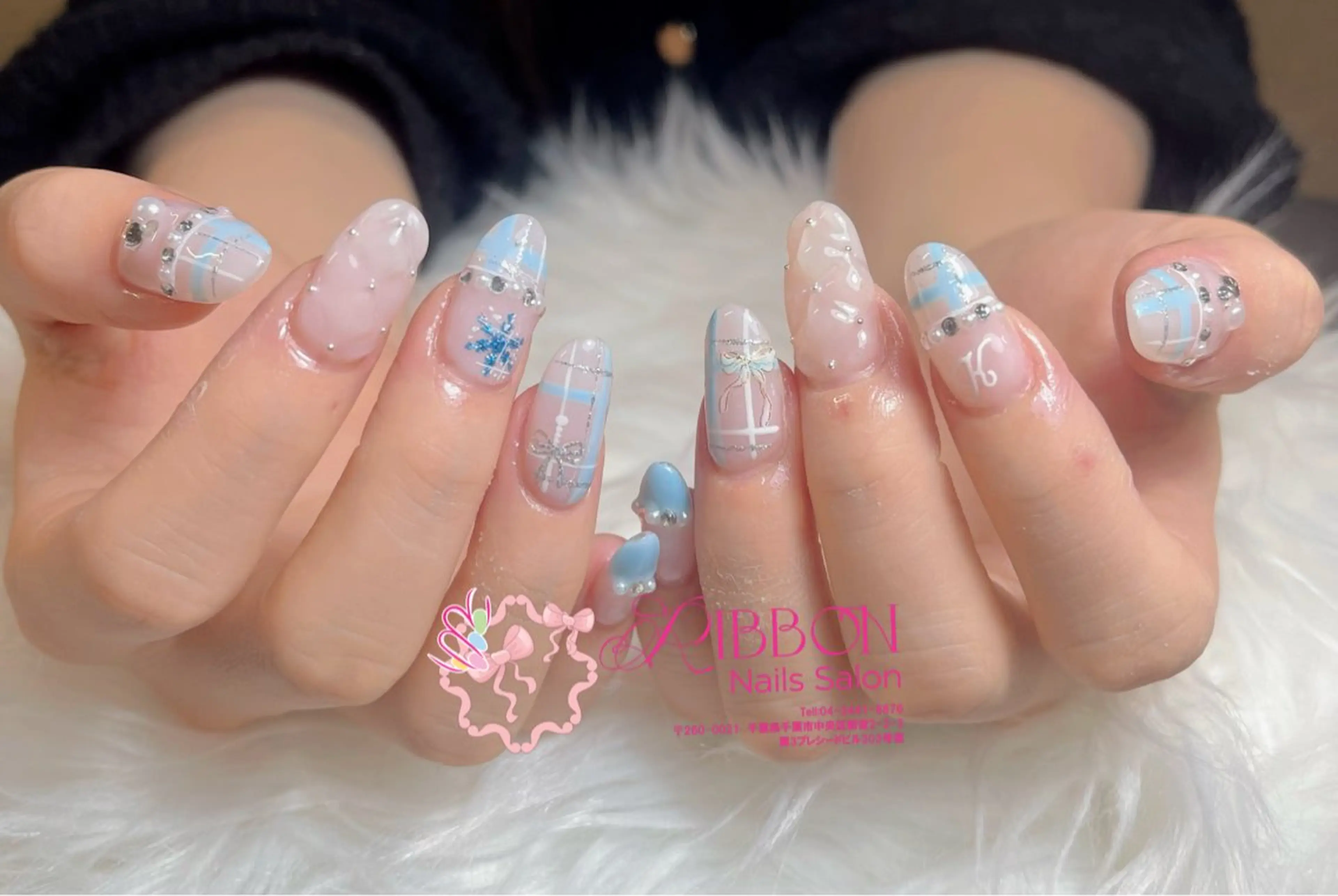 ネイル フレンチネイル ジェルネイル マグネットネイル 持ち込み ニュアンスネイル ハンドネイル Ribbonnail salonのネイルデザイン