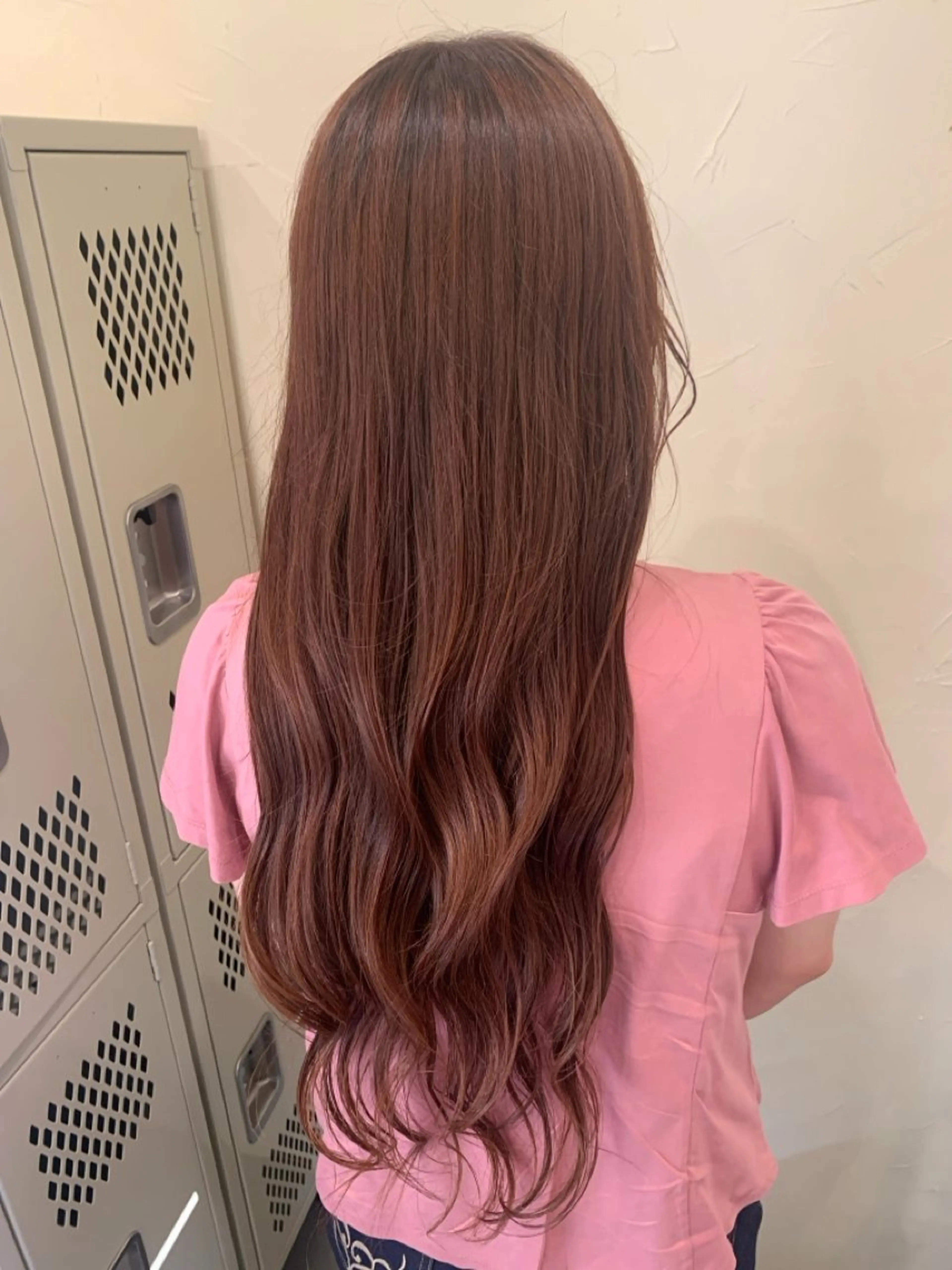 ロング カラー ブラウンカラー ピンクカラー ピンクブラウン BLUCK所属・優衣 /山形/ BLUCK hairのヘアスタイル