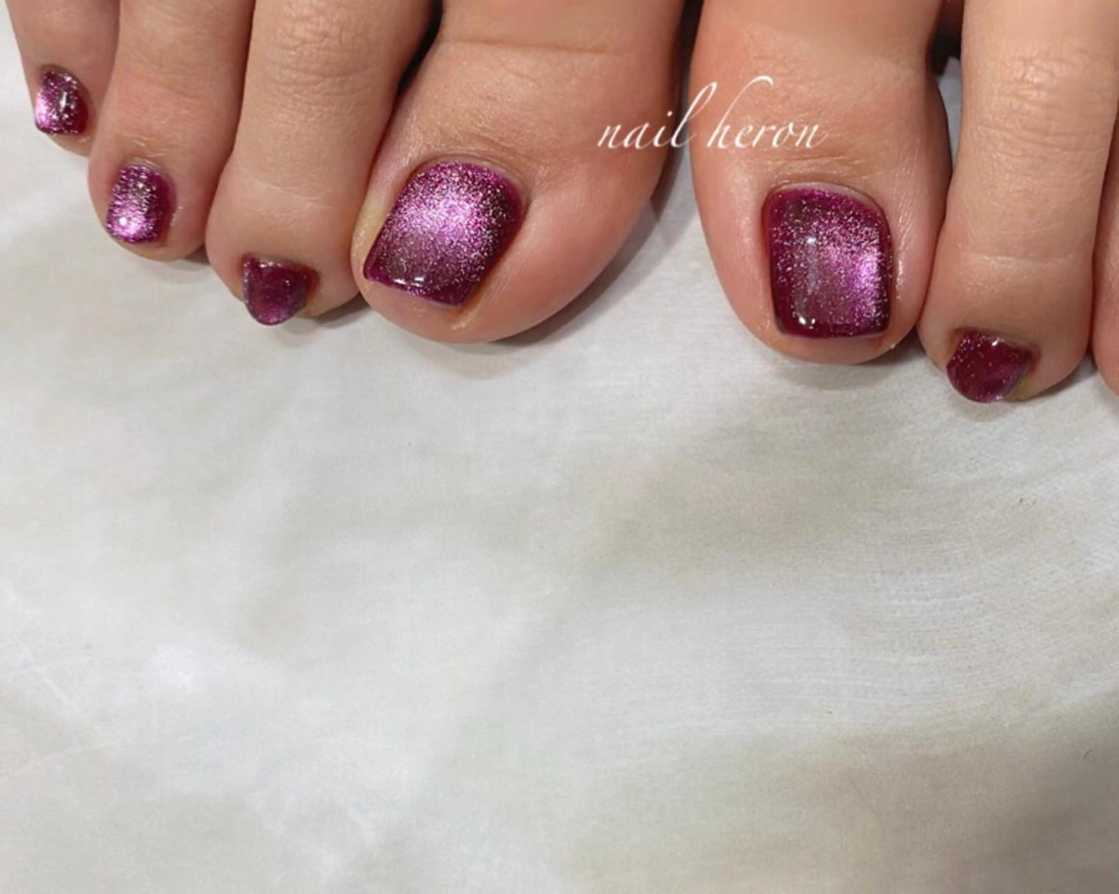 ネイル ピンク パープル フットネイル nail heron所属・saki_ nail heronのその他イメージ