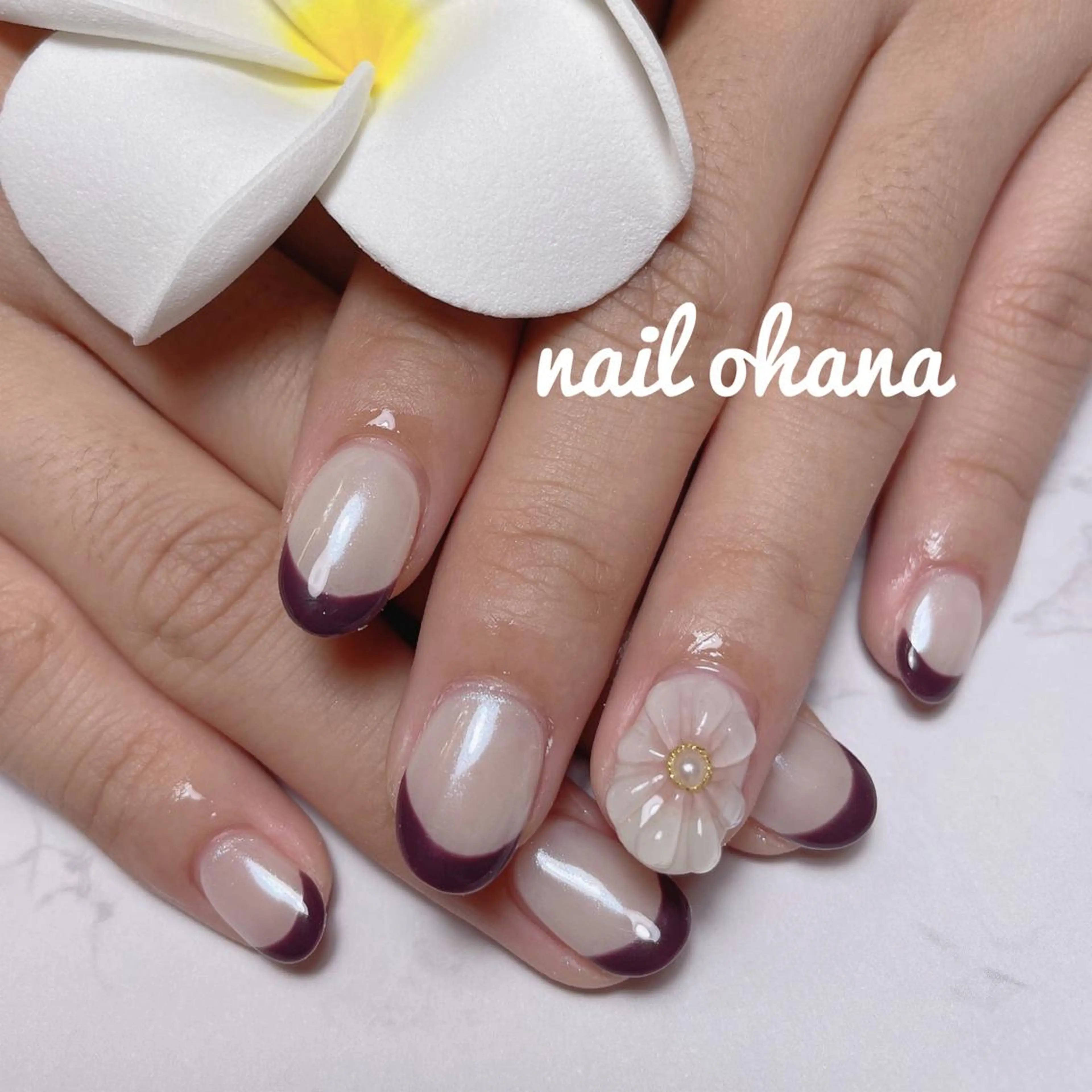 ネイル フラワーネイル フレンチネイル ジェルネイル 持ち込み ぷっくりネイル ハンドネイル 那覇🏝️台湾人 ネイリストSHIUのネイルデザイン