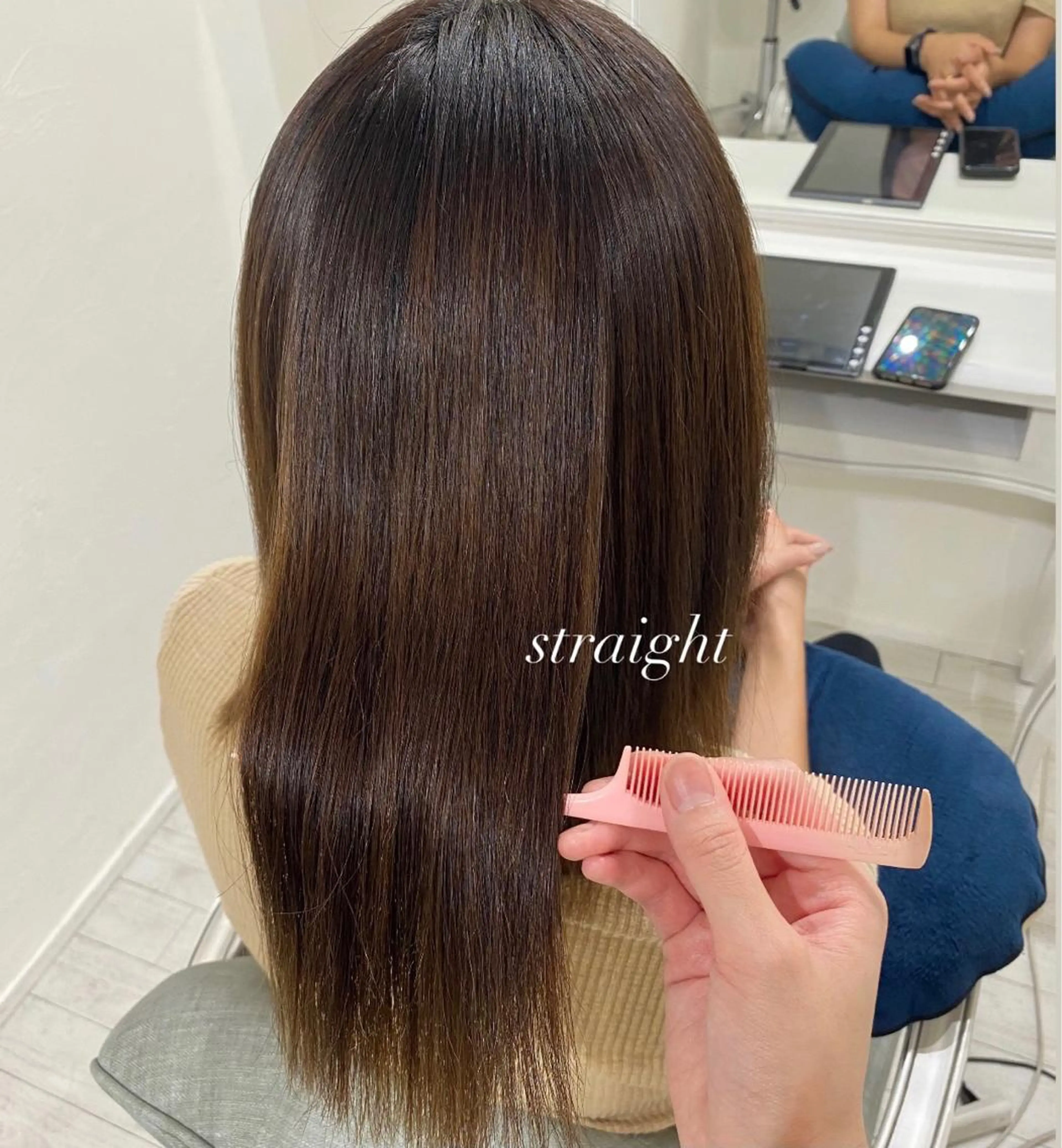 ロング 縮毛矯正 flen所属・𖤣𖥧𖥣𖥧田中 姫乃𖤣𖥧𖥣𖡡のヘアスタイル