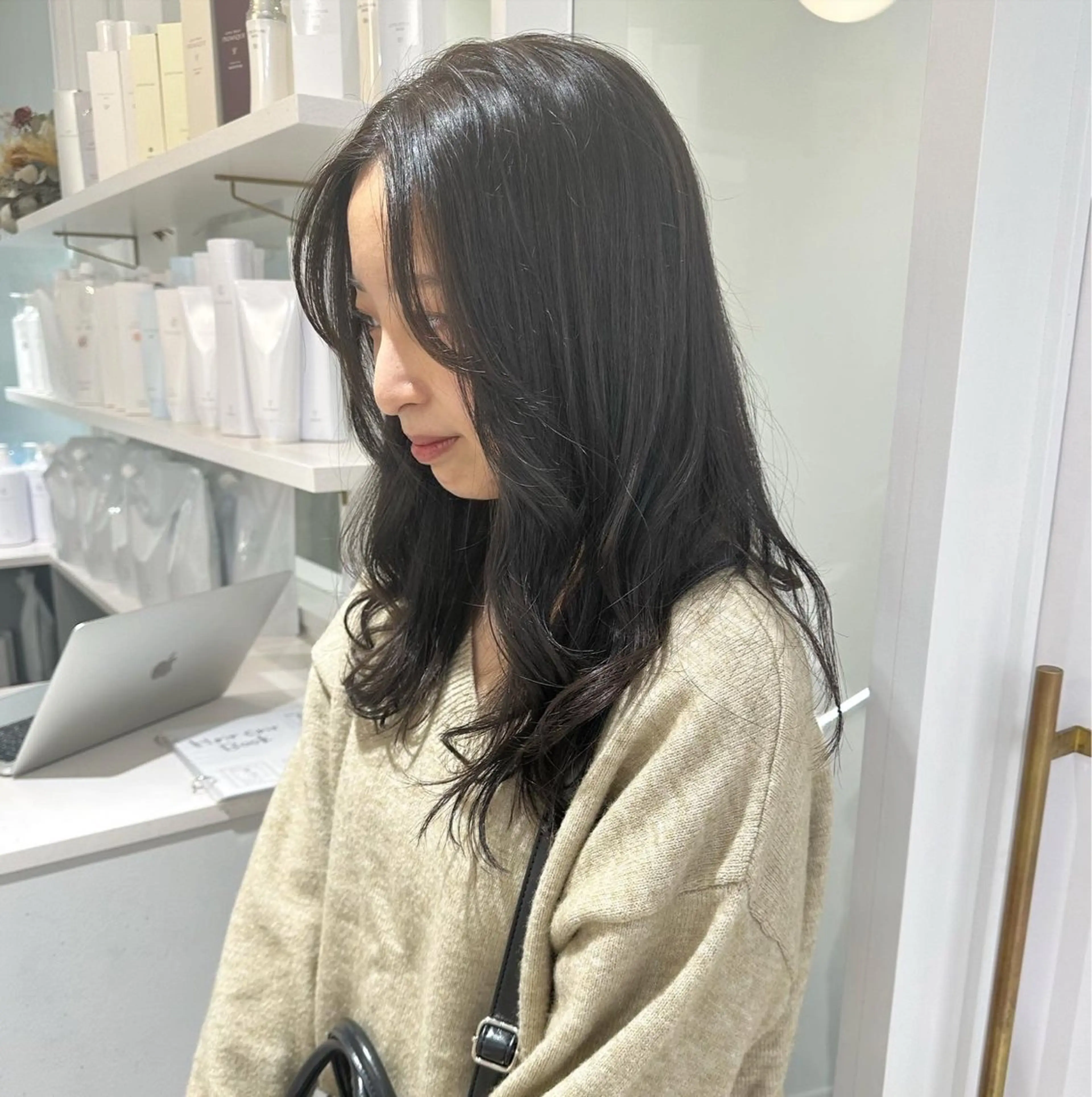 ミディアム カラー パーマ お洒落パーマ/ 艶カラー/michiのヘアスタイル