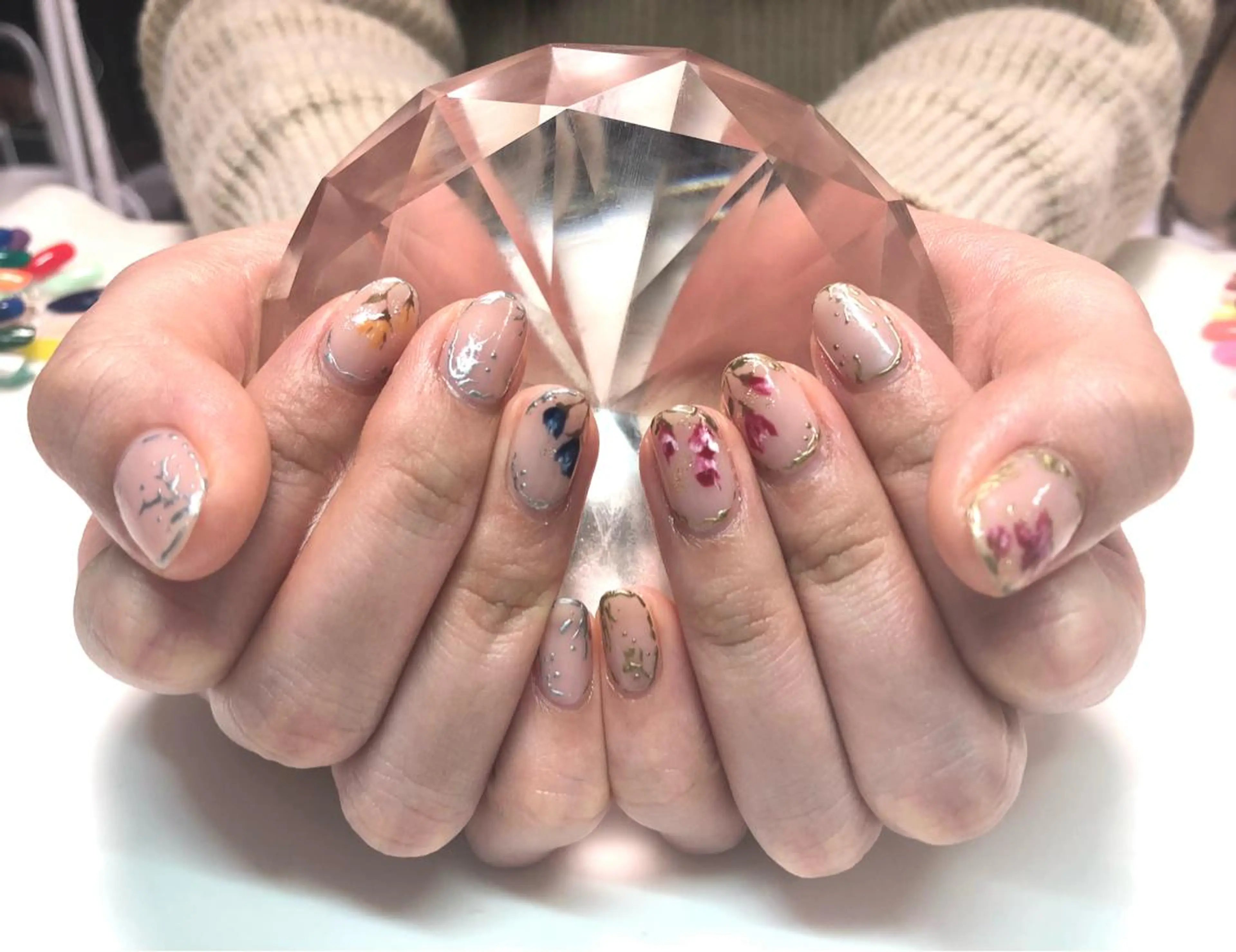 ネイル フラッシュネイル フットネイル ジェルネイル マグネットネイル 持ち込み 吉村 美咲のネイルデザイン
