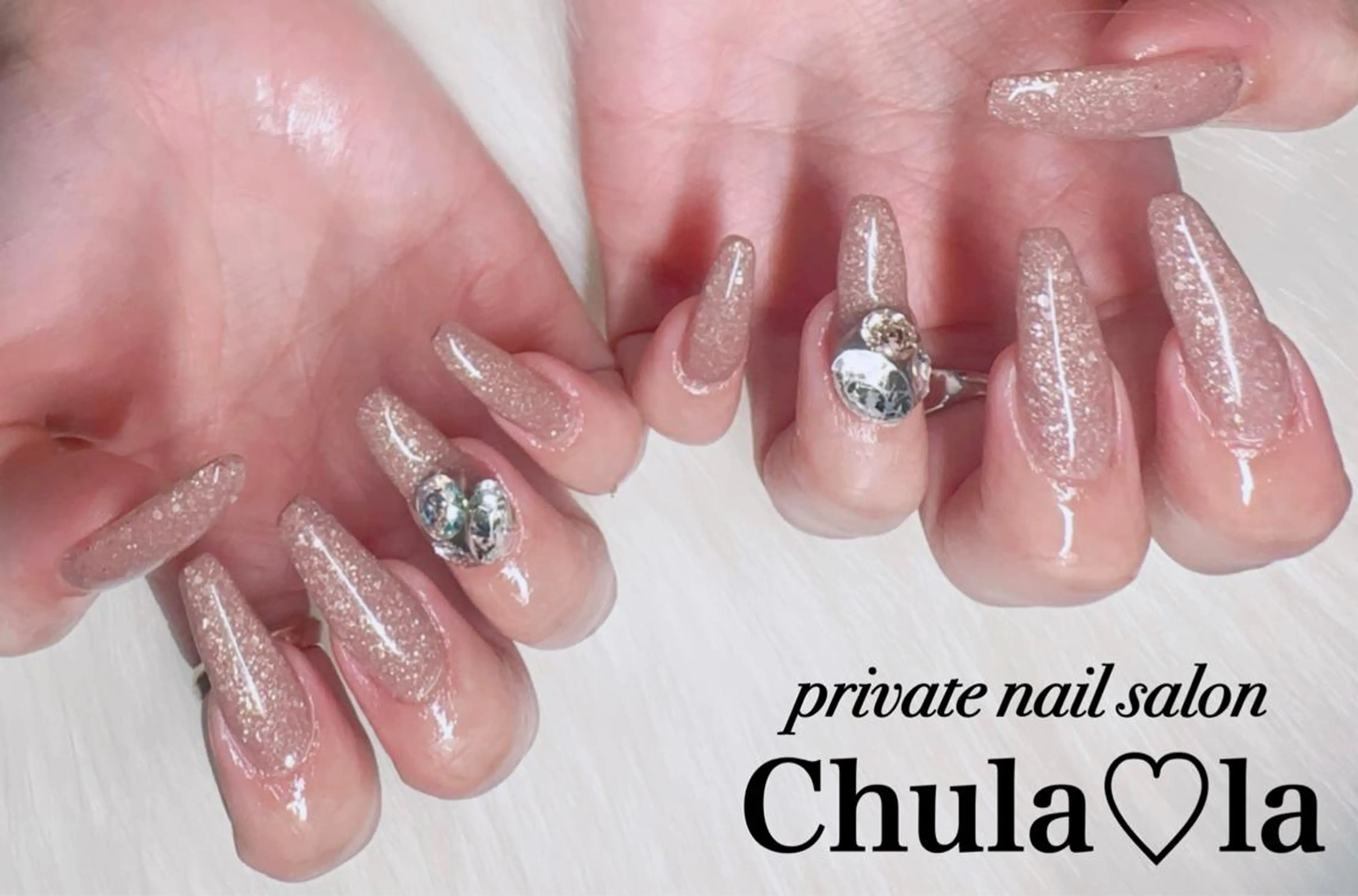 ネイル ストーンネイル ハンドネイル Chula♡la 豊見城市高安のネイルデザイン