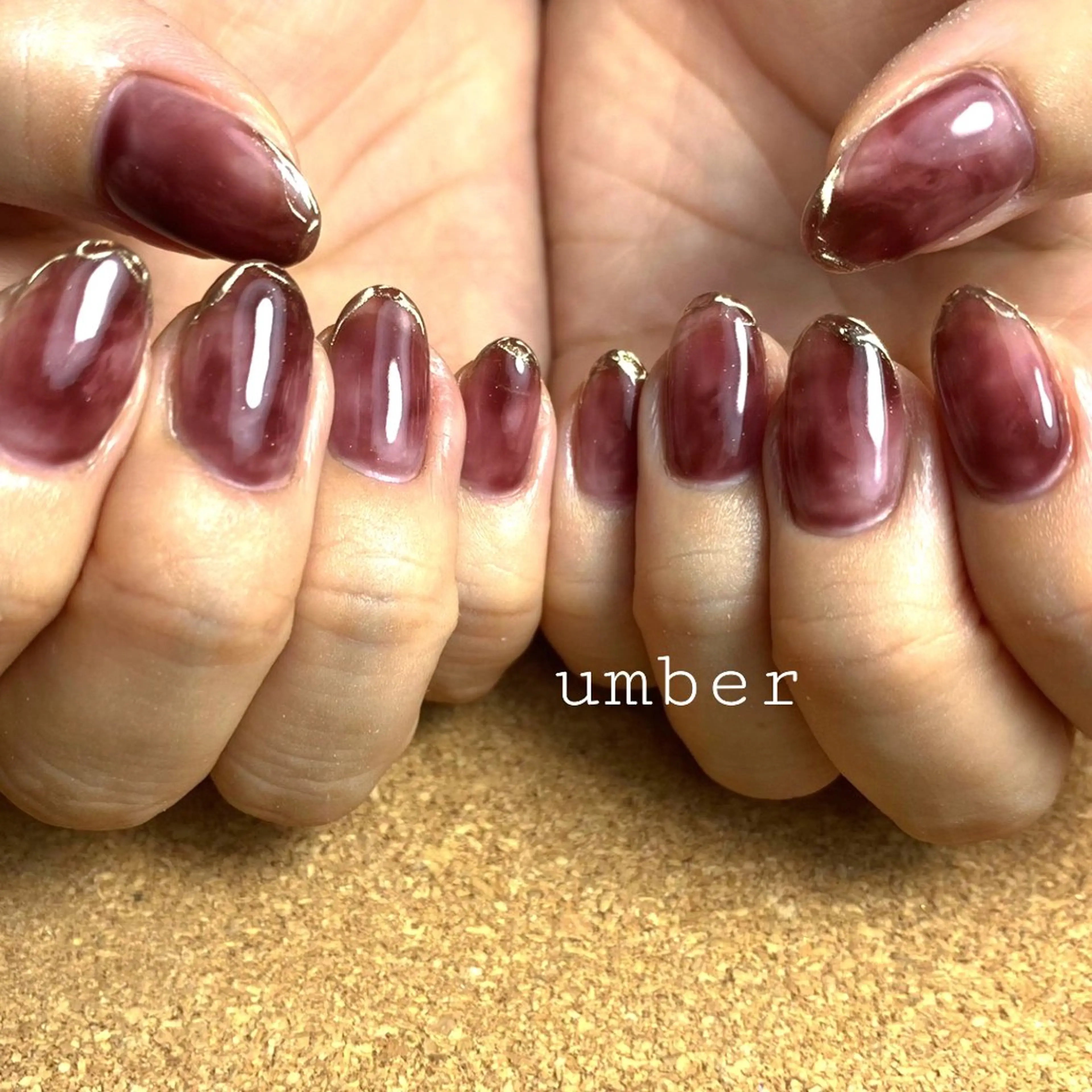 ネイル ハンドネイル umber 三茶1分のネイルデザイン