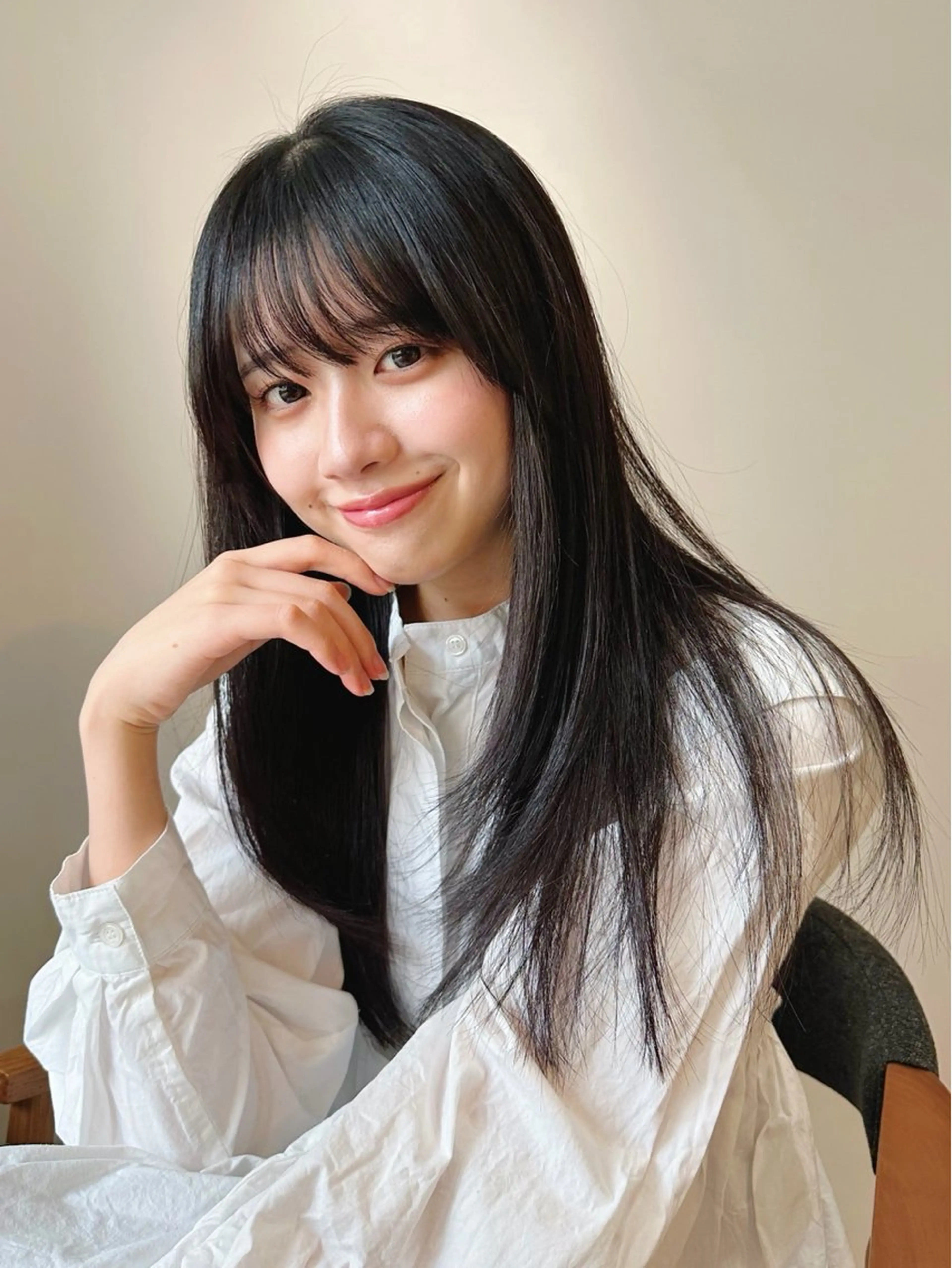 ロング カラー パーマ 🫧小顔×似合わせ× 透明感カラー🫧のヘアスタイル