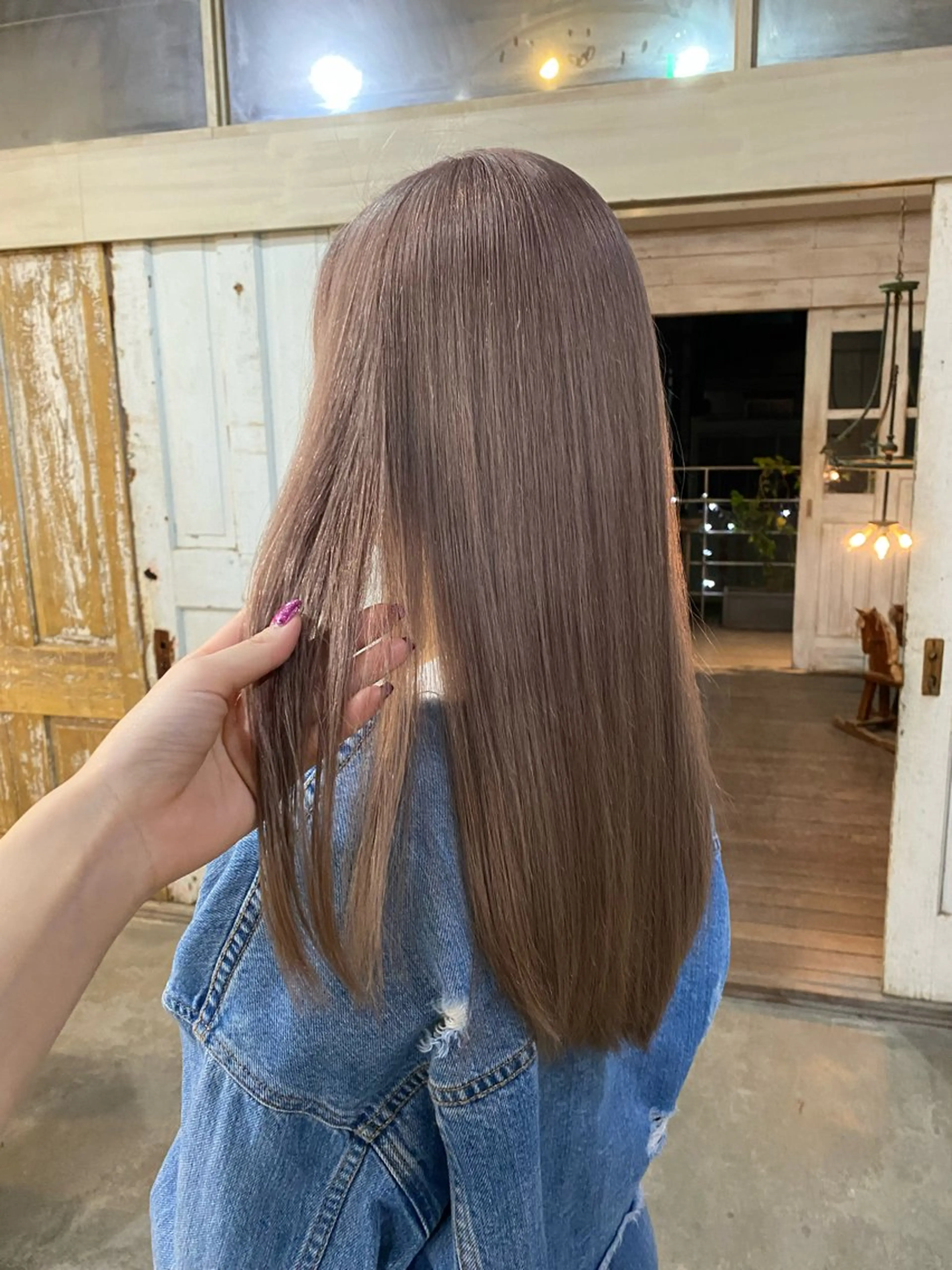 ロング カラー パーマ ヘアアレンジ メンズ 心斎橋美容室 Junのヘアスタイル