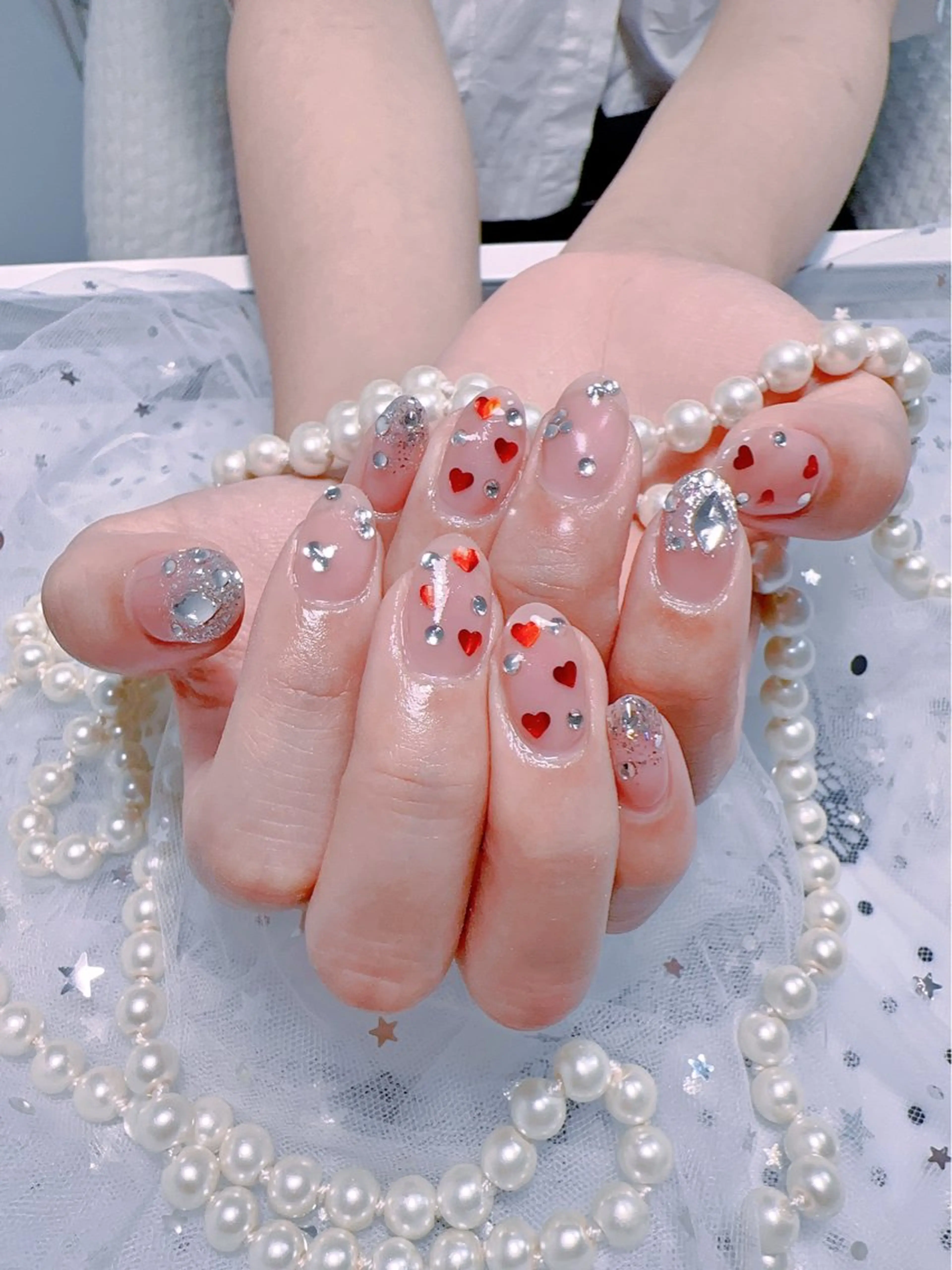 ネイル オーロラネイル チークネイル 長さ出し フレンチネイル ジェルネイル MUSES  NAIL  SALON所属・MUSES ネイルのネイルデザイン