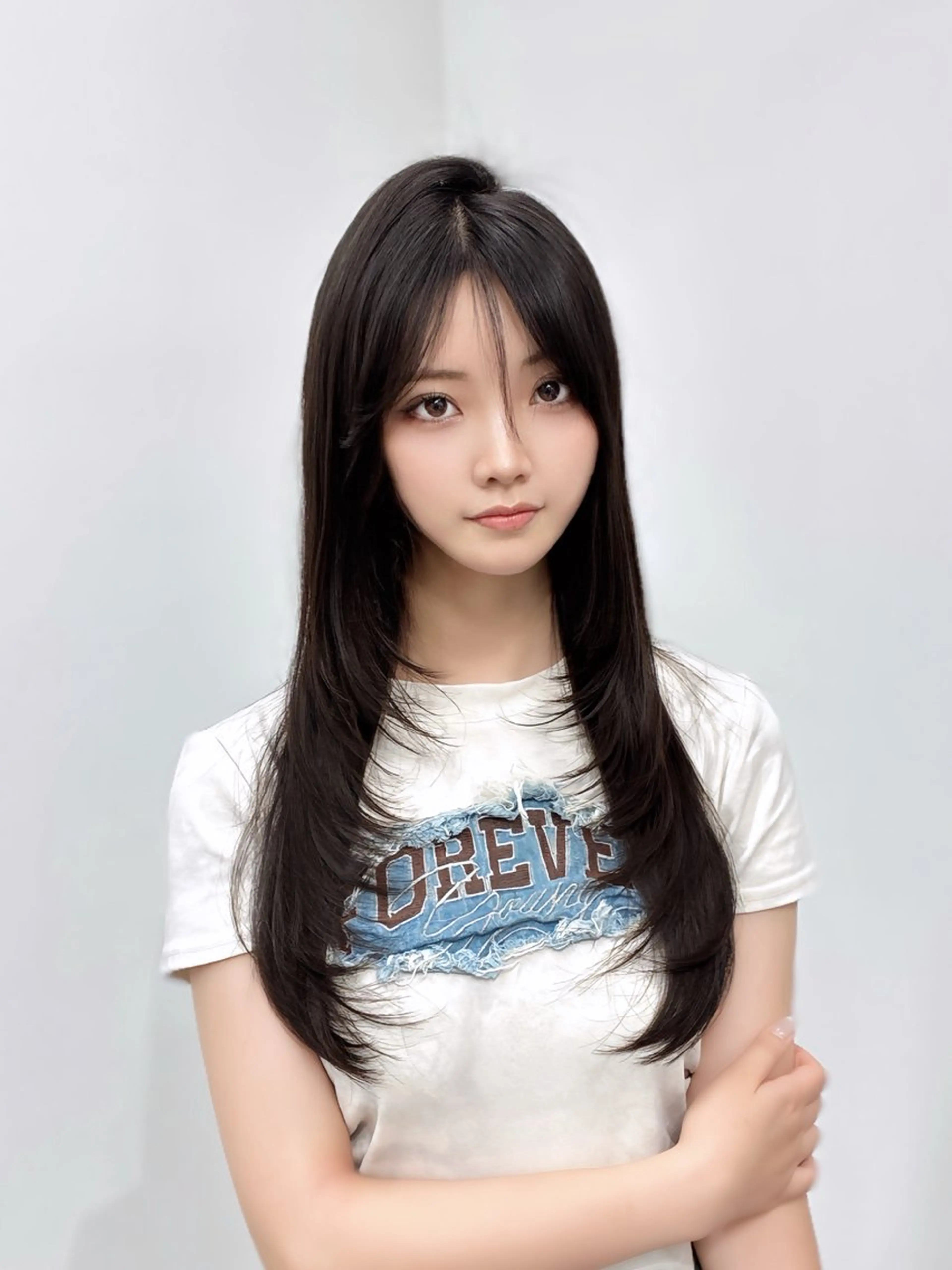 ロング レイヤーカット LOMKH所属・シールエクステ/ レイヤー/タツヤのヘアスタイル