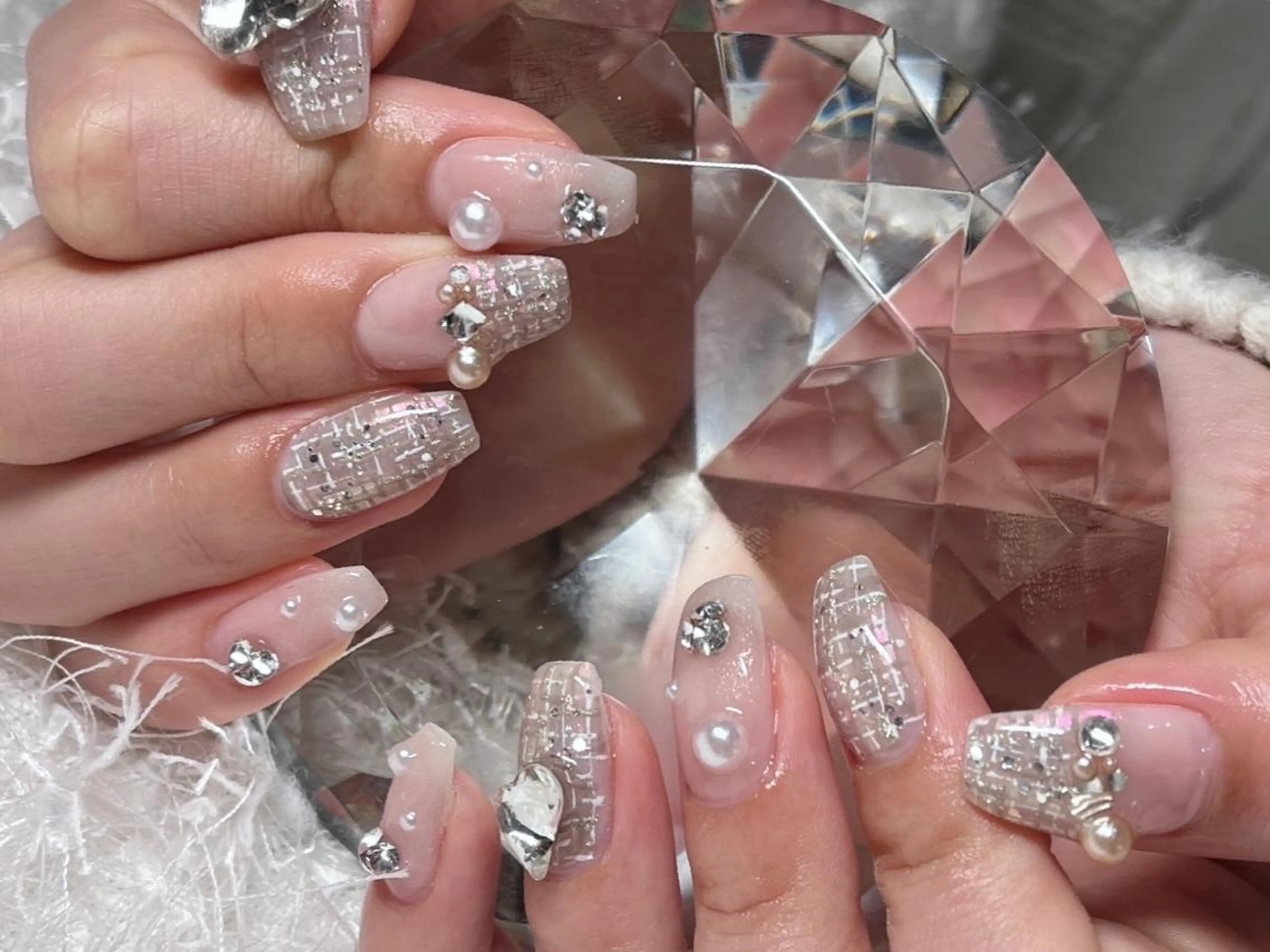 ネイル 長さ出し フレンチネイル ジェルネイル グラデーション 韓国ネイル ハンドネイル Nail&eye Belire 新宿のネイルデザイン