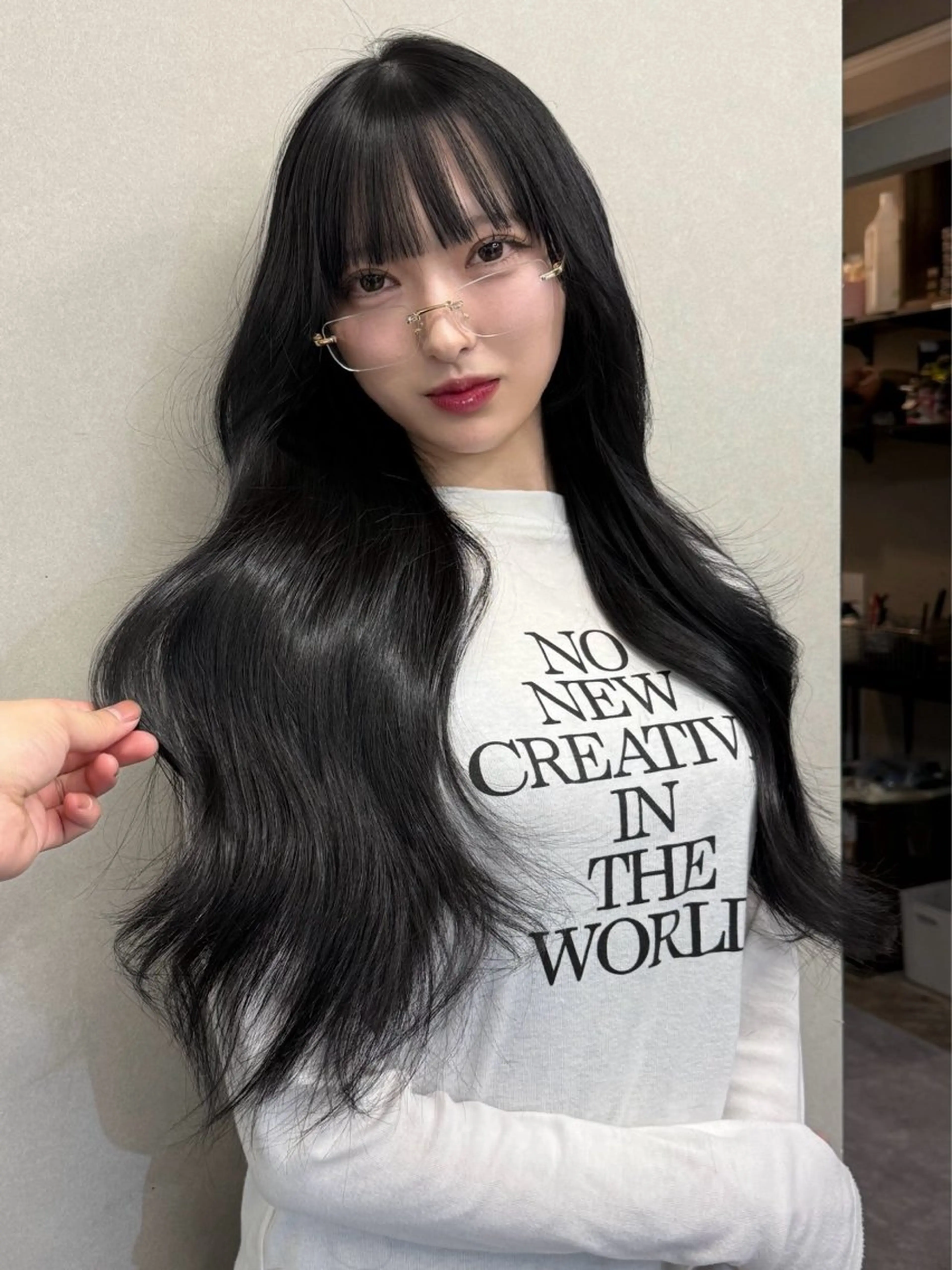 ロング カラー 韓国風ヘア ヘアカラー meby所属・🩵福岡ブリーチなし カラー/紫音🩵のヘアスタイル