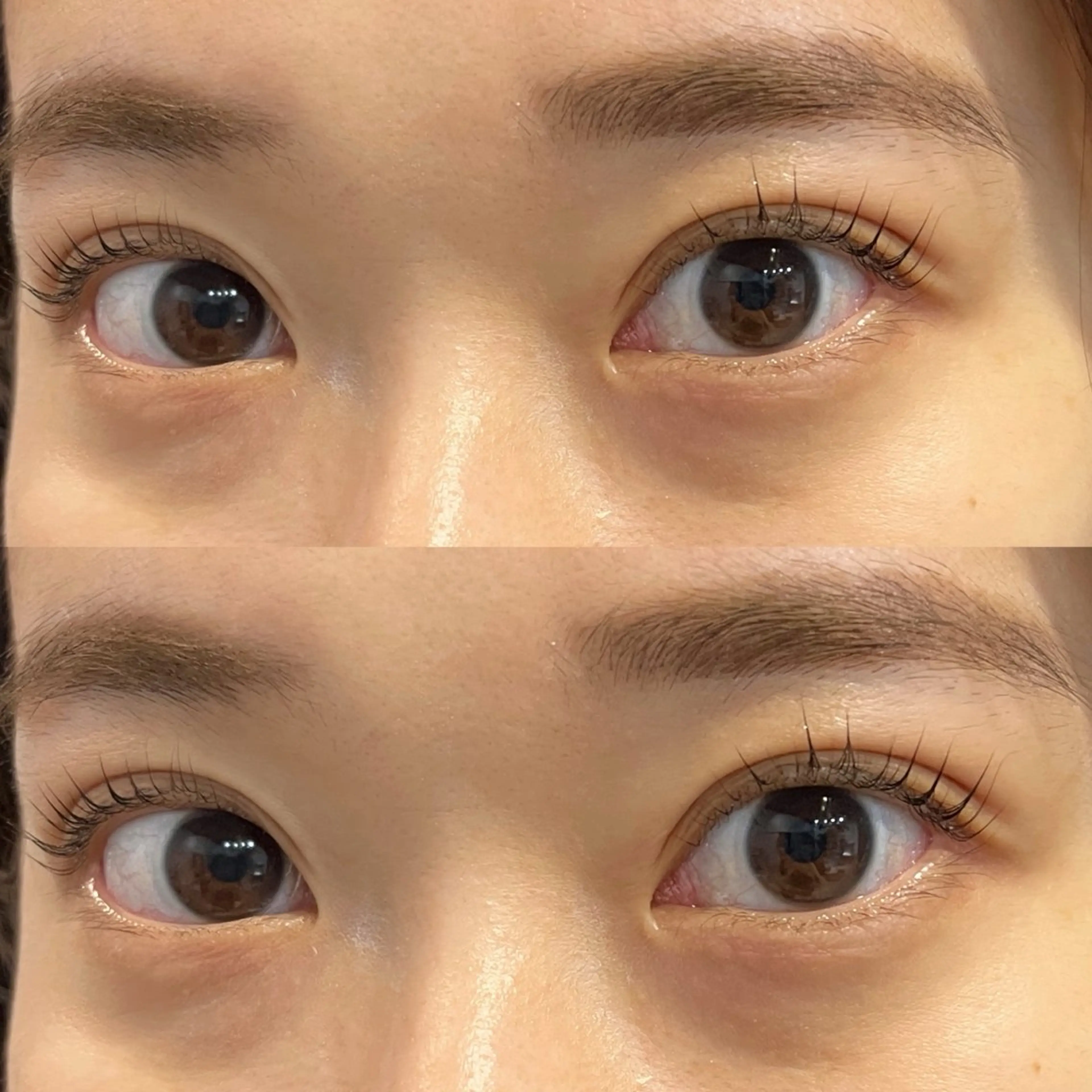 マツエク・マツパ パリジェンヌラッシュリフト マツパ ブリーチなしカラー ダブルカラーエクステのヘアスタイル