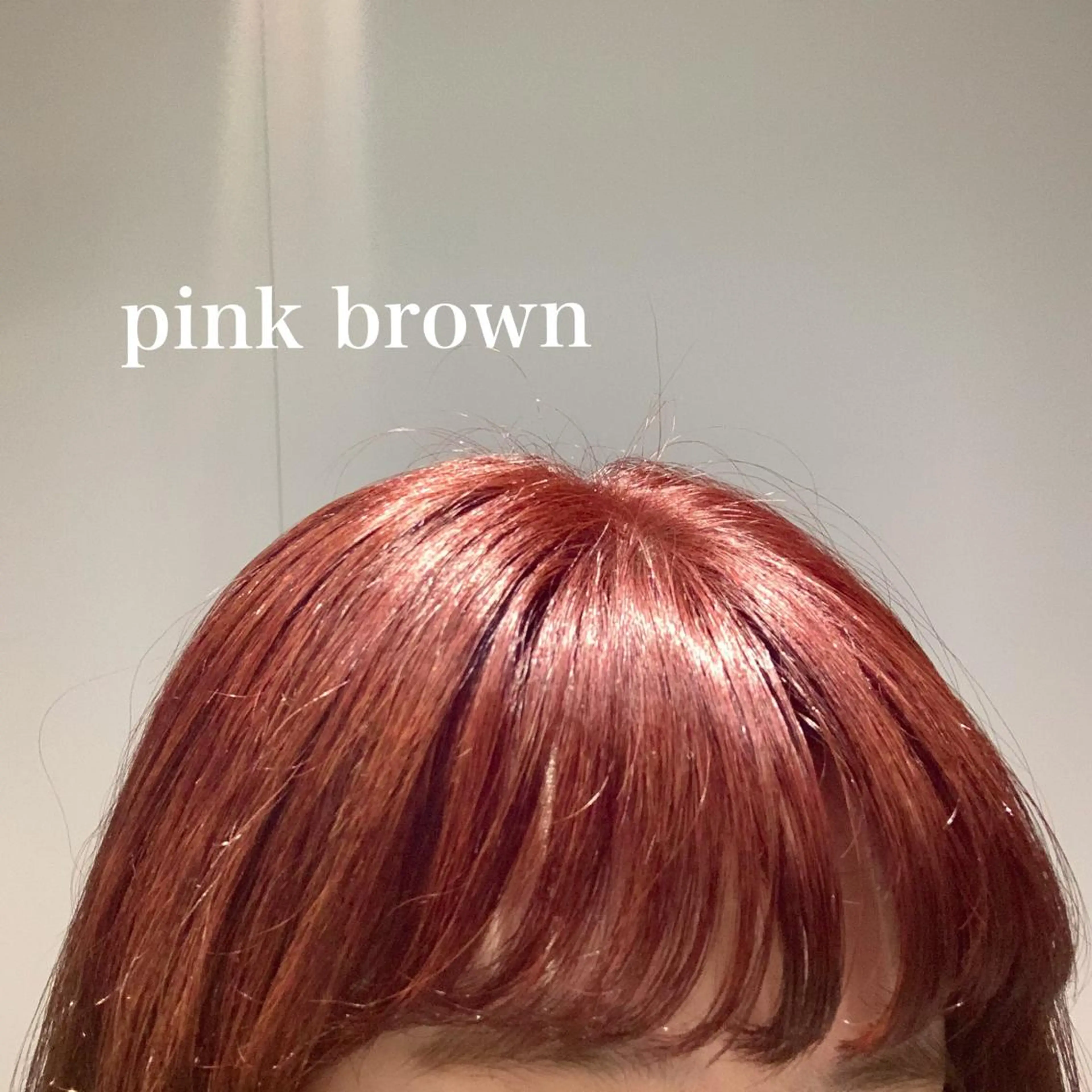 ミディアム カラー ブリーチ ブラウンカラー ピンクカラー ピンクブラウン ミディアムパーマ /癖毛パーマのヘアスタイル