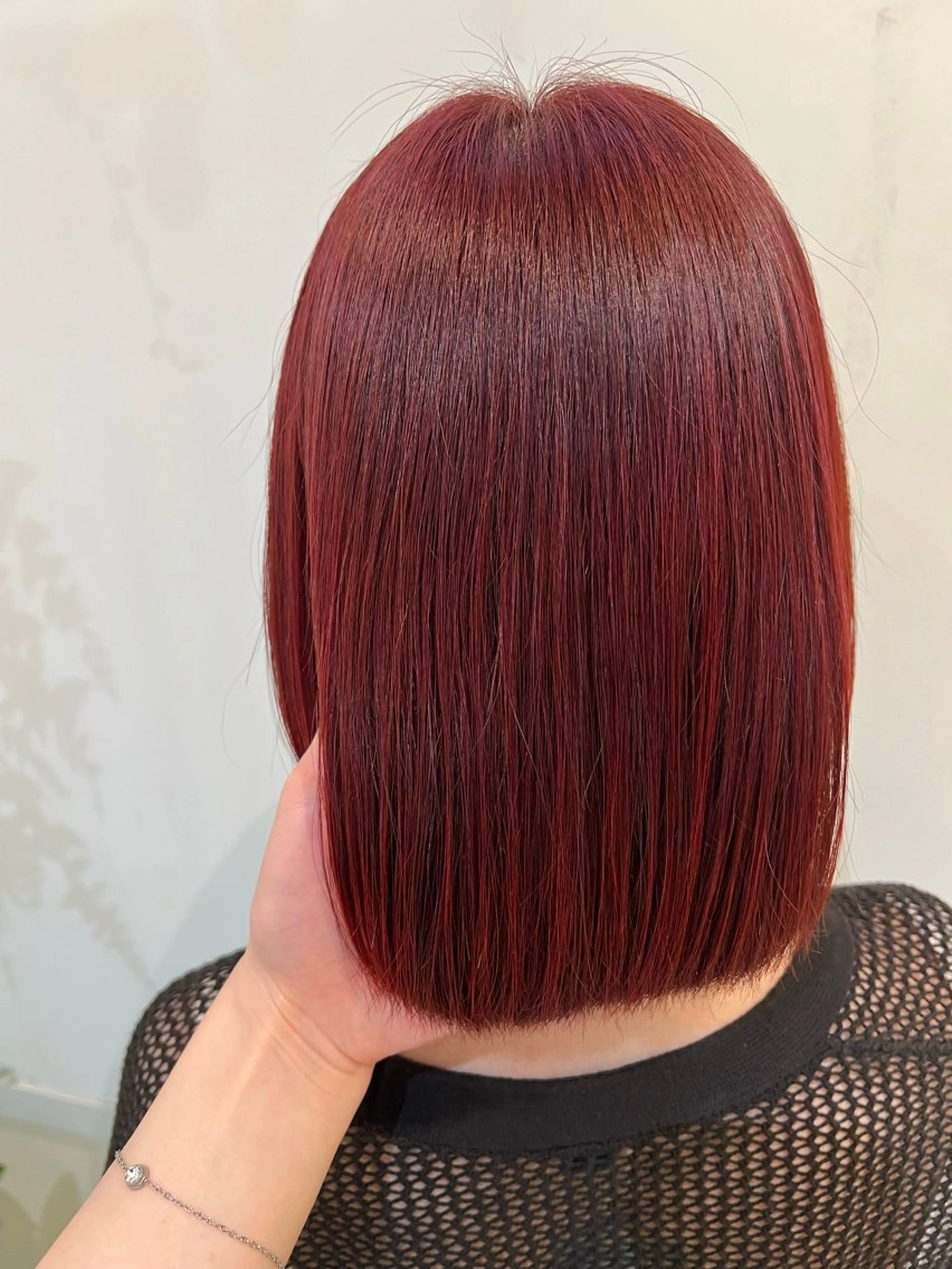 カラー ダブルカラー レッドカラー ヘアカラー ブリーチしない暖色 カラー🥀杉 優菜のヘアスタイル