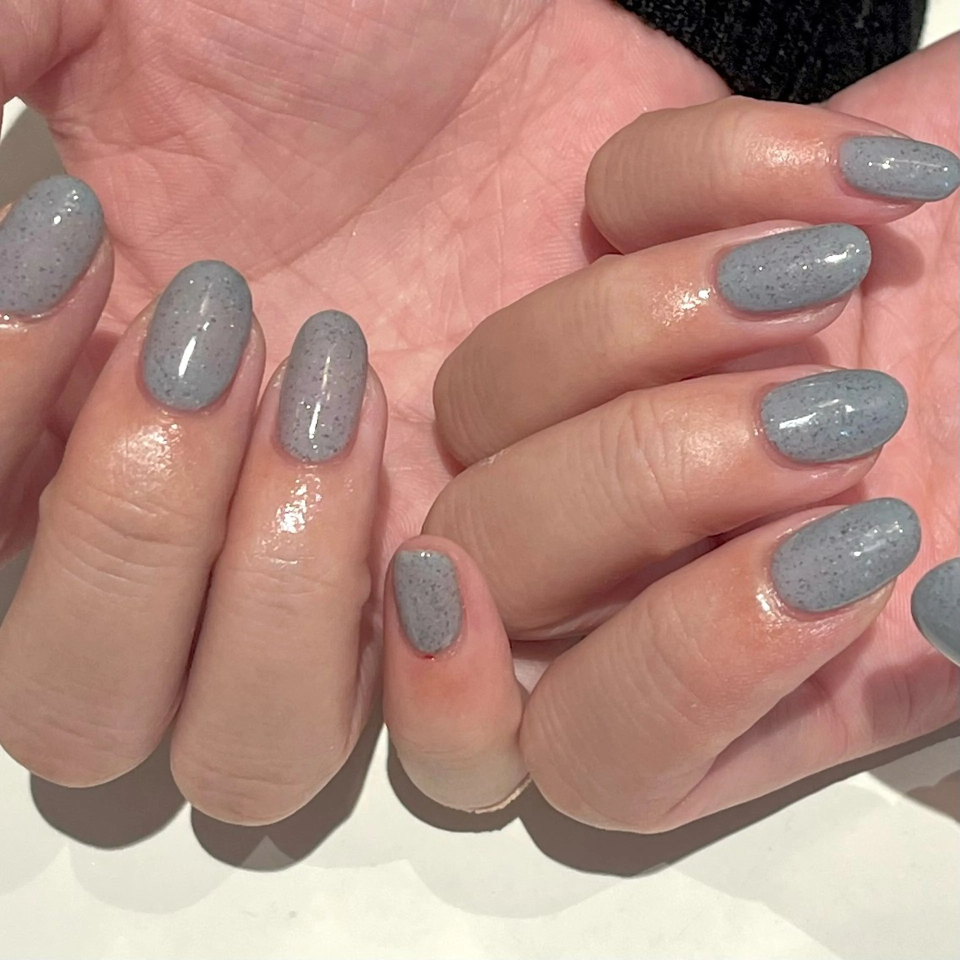 ネイル ラメ(グリッター) ワンカラーネイル 坂口 莉愛のネイルデザイン