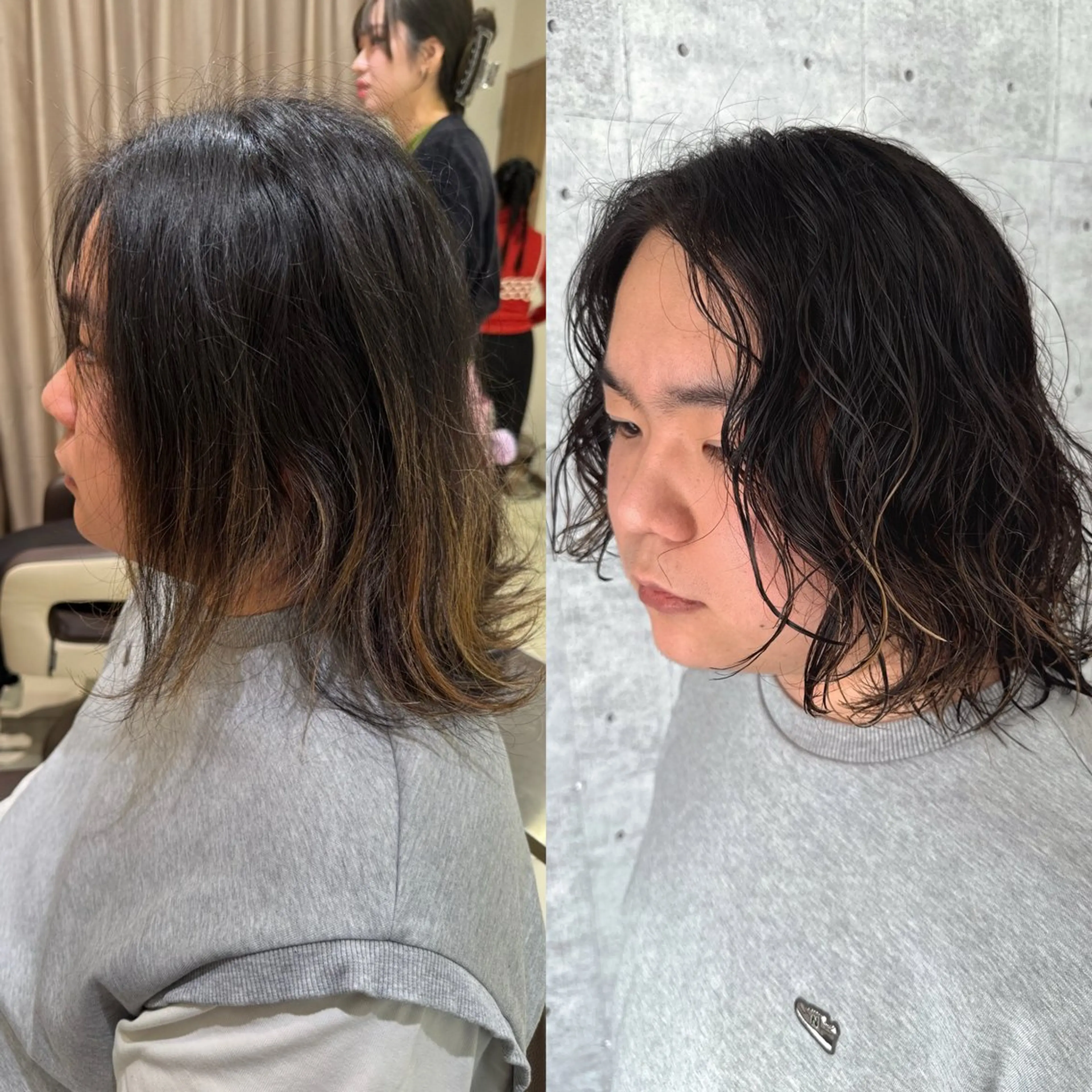 【清潔感UP✨️】ミディアムパーマ＋メンズカットの写真