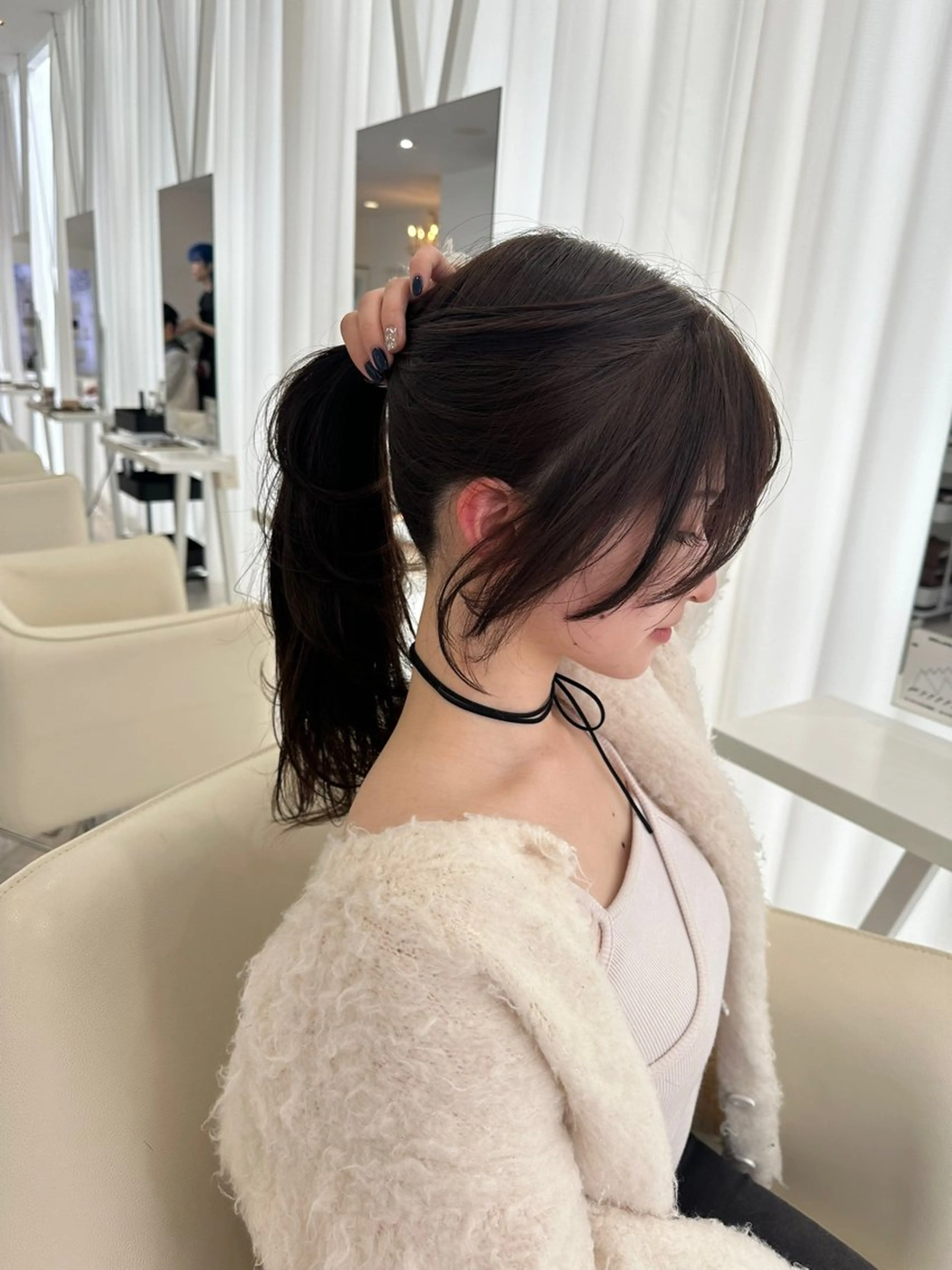 ロング おくれ毛 ウルフカット 髪質改善🫧美髪矯正 🤍Yuiのヘアスタイル