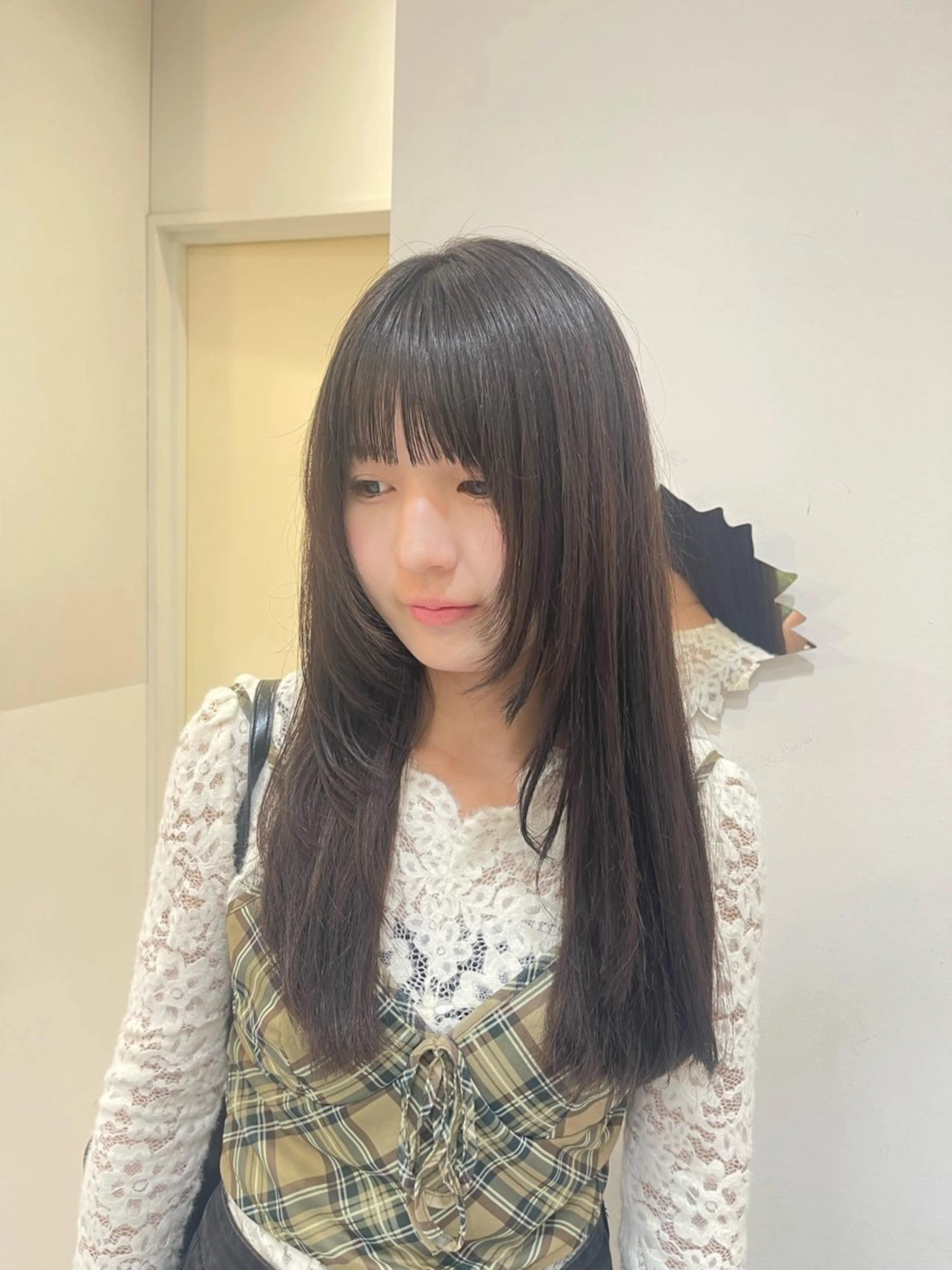 ロング 縮毛矯正 HAIR&MAKE  EARTH若葉台店所属・ICHIRI" 艶カラー/縮毛矯正のヘアスタイル