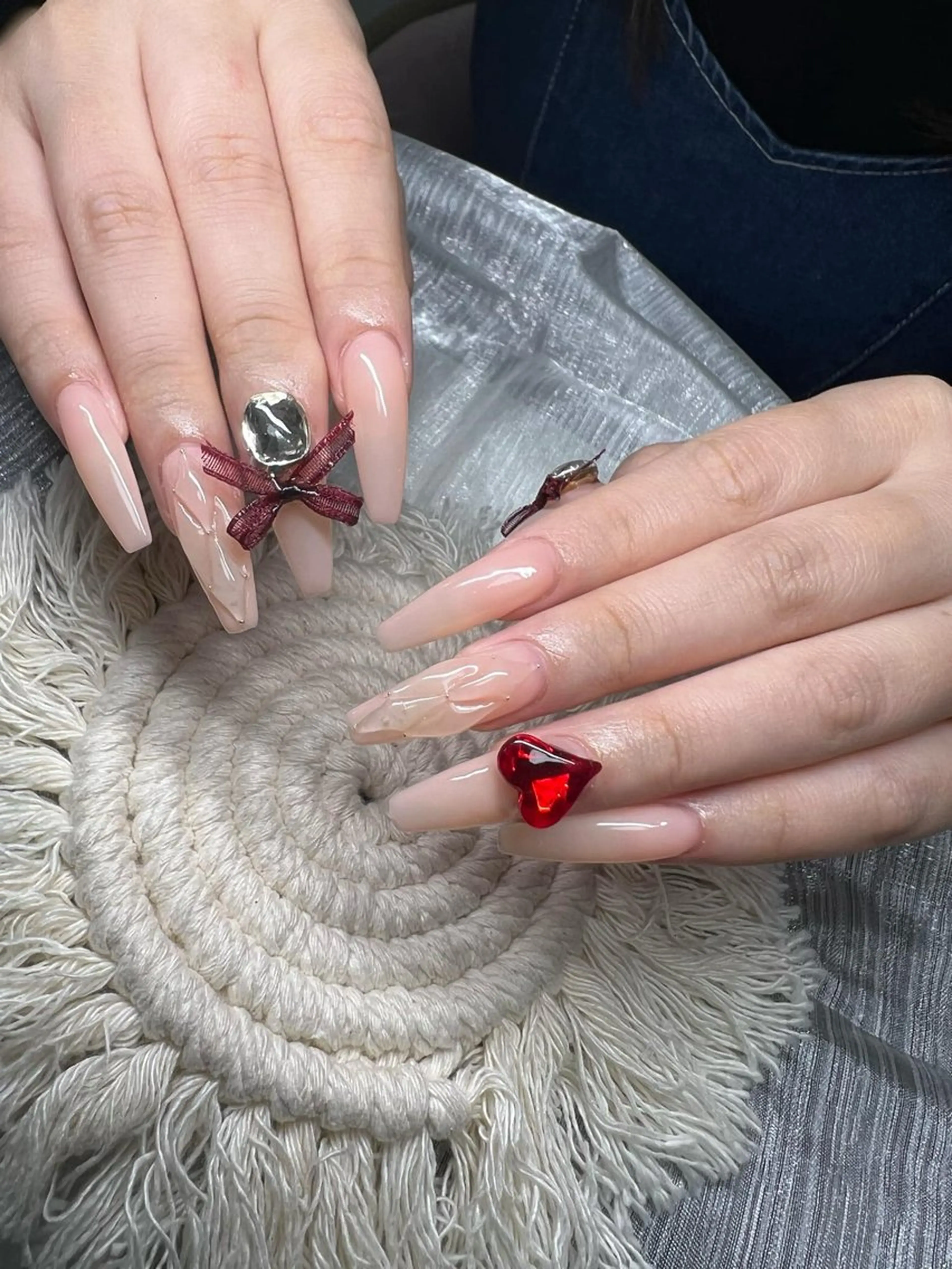 ネイル 長さ出し グラデーション キラキラネイル マグネットネイル ミラーネイル Lee Nails チップ長さだし専門店のネイルデザイン