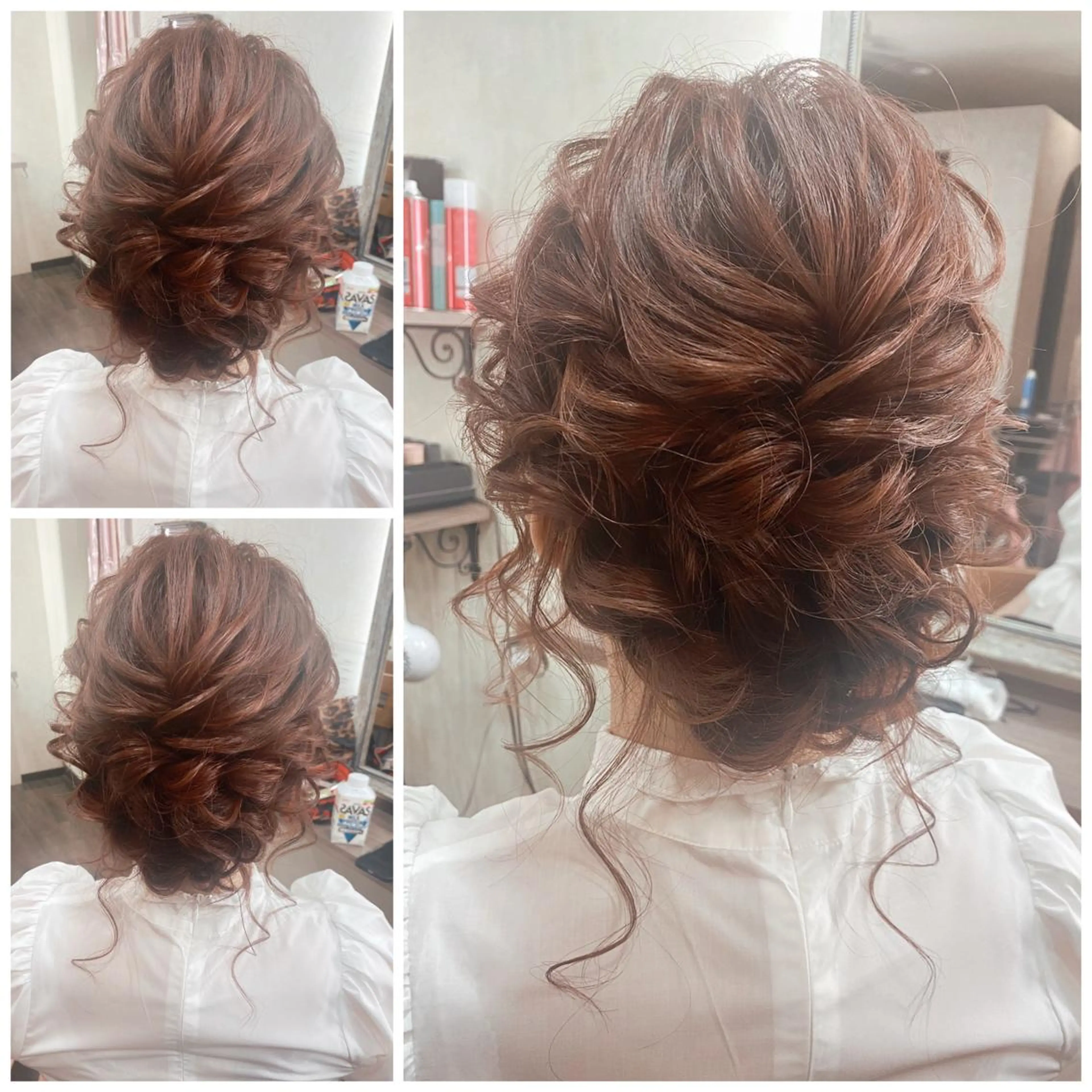 セミロング ヘアアレンジ 田井中 悠紀のヘアスタイル