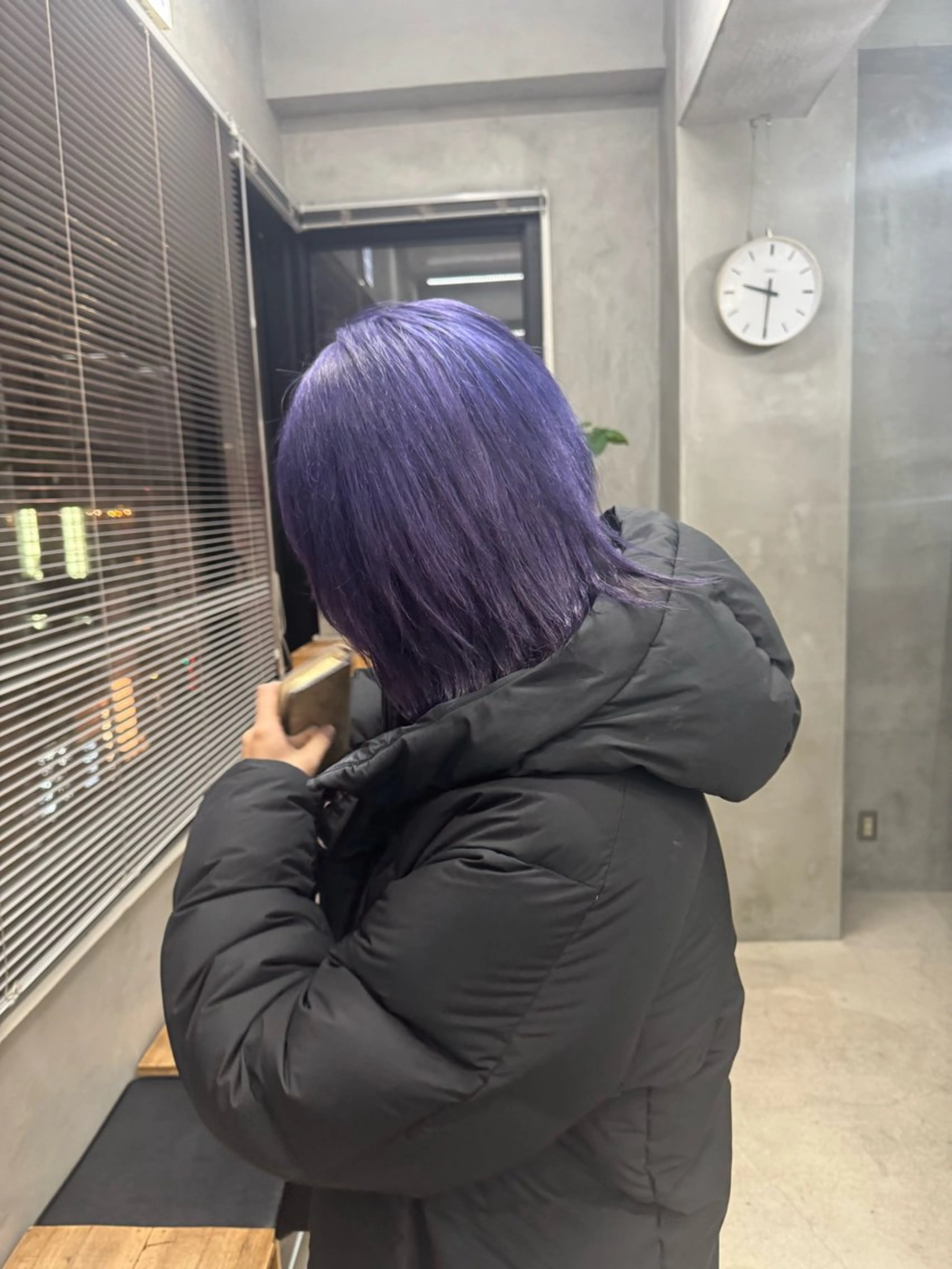 ミディアム カラー パープルカラー tetohair ありもとみゆのヘアスタイル